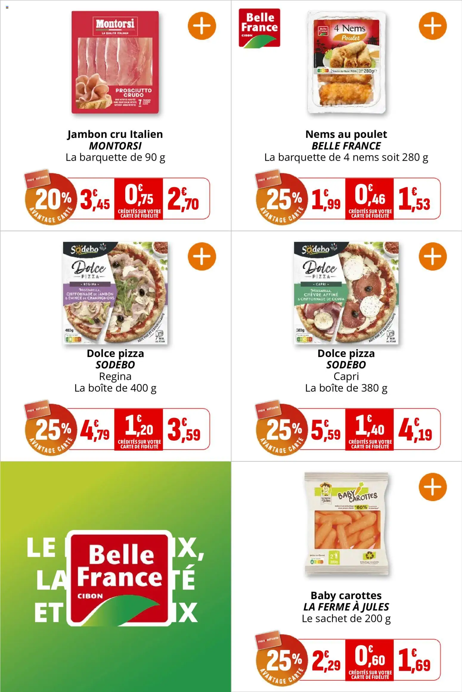 {H1} | Page: 11 | Produits: Carottes, Jambon Cru, Jambon, Pizza