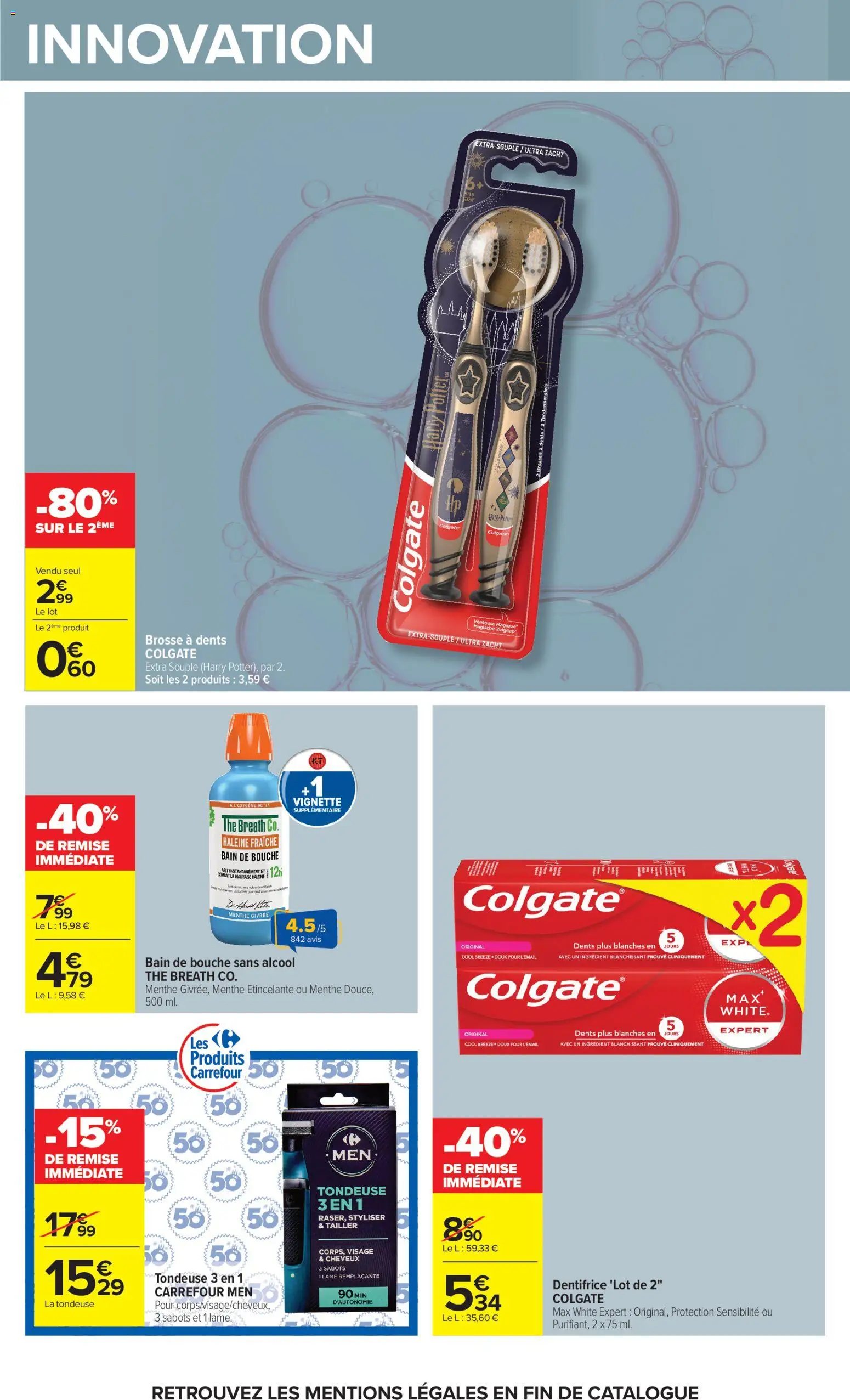 {H1} | Page: 3 | Produits: Tondeuse, Brosse, Brosse à dents, Sabots