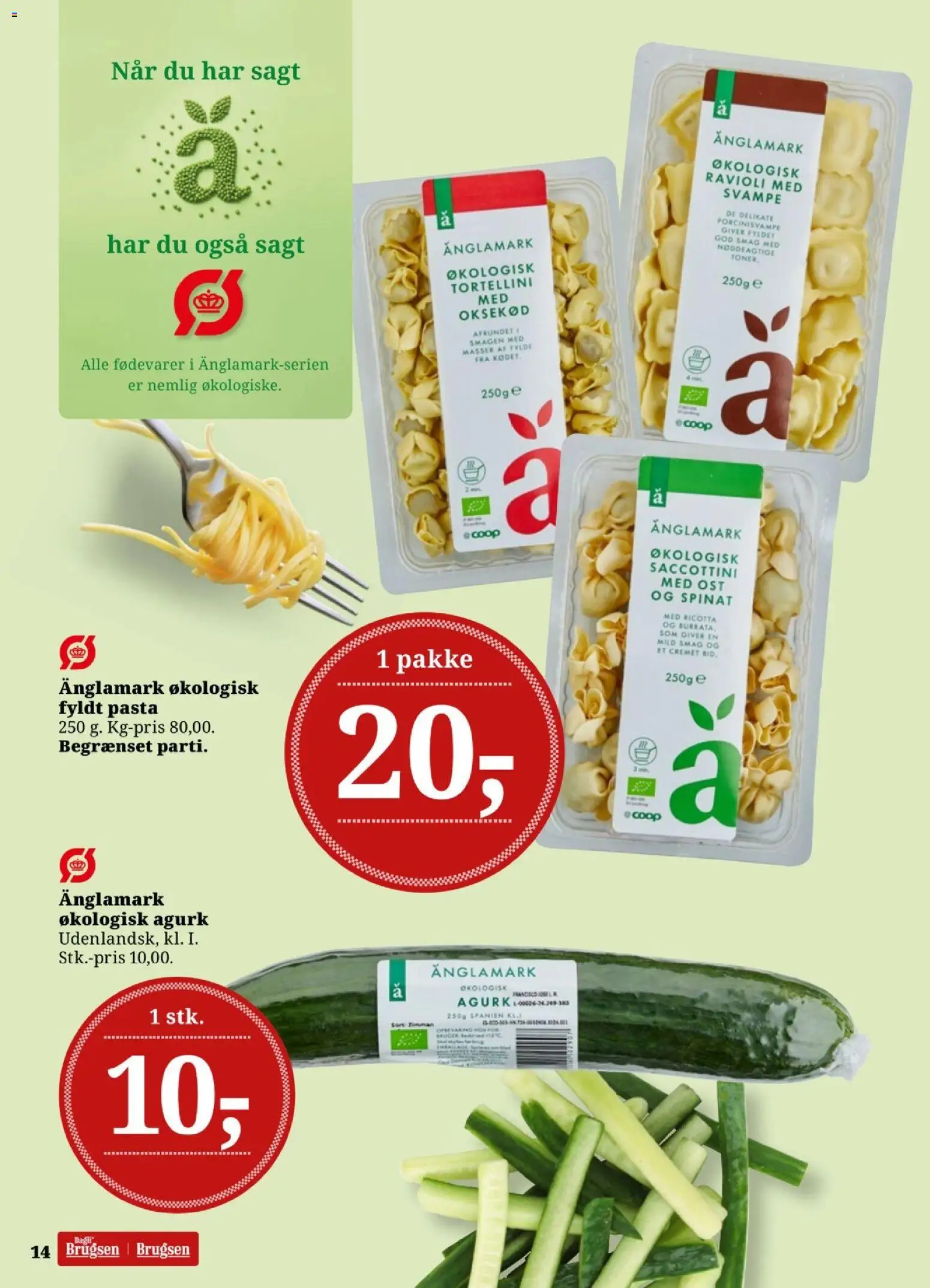 Dagli'Brugsen tilbudsavis – gyldig fra 23/10/2026 | Side: 16 | Produkter: Svampe, Ost, Fyldt pasta, Søm