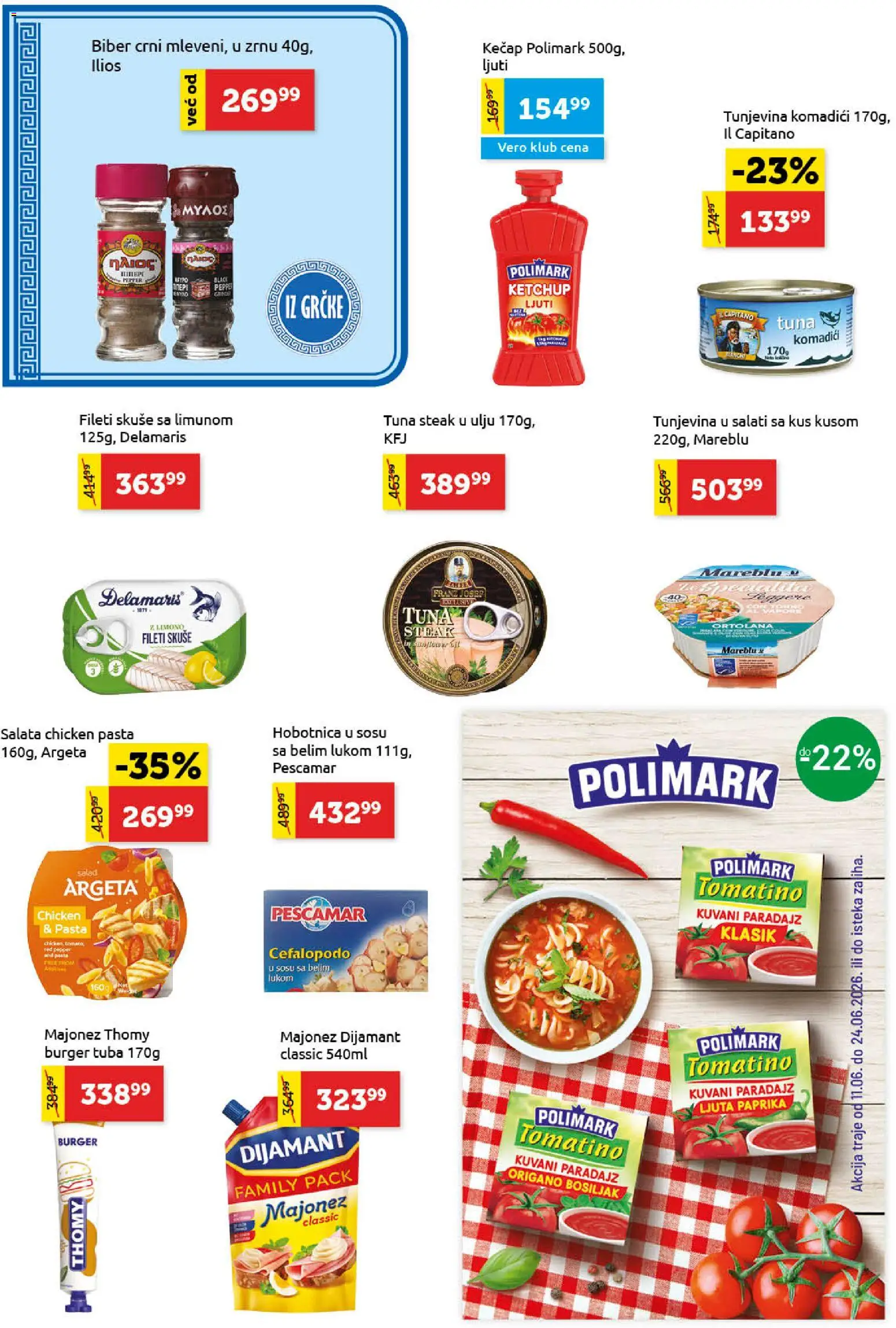 SuperVERO katalog - važi od 11.06.2026 | Strana: 8 | Proizvode: Tuna steak, Majonez, Salata, Paprika