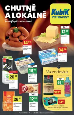 Náhled letáku Kubík leták od 28.04.2026 | Strana: 1 | Produkty: Tesori d'Oriente, Tesori d'Oriente Aviváž, Croissant, Potraviny
