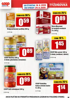 COOP Jednota leták platný od 18.06.2026 | Strana: 12 | Produkty: Ryža