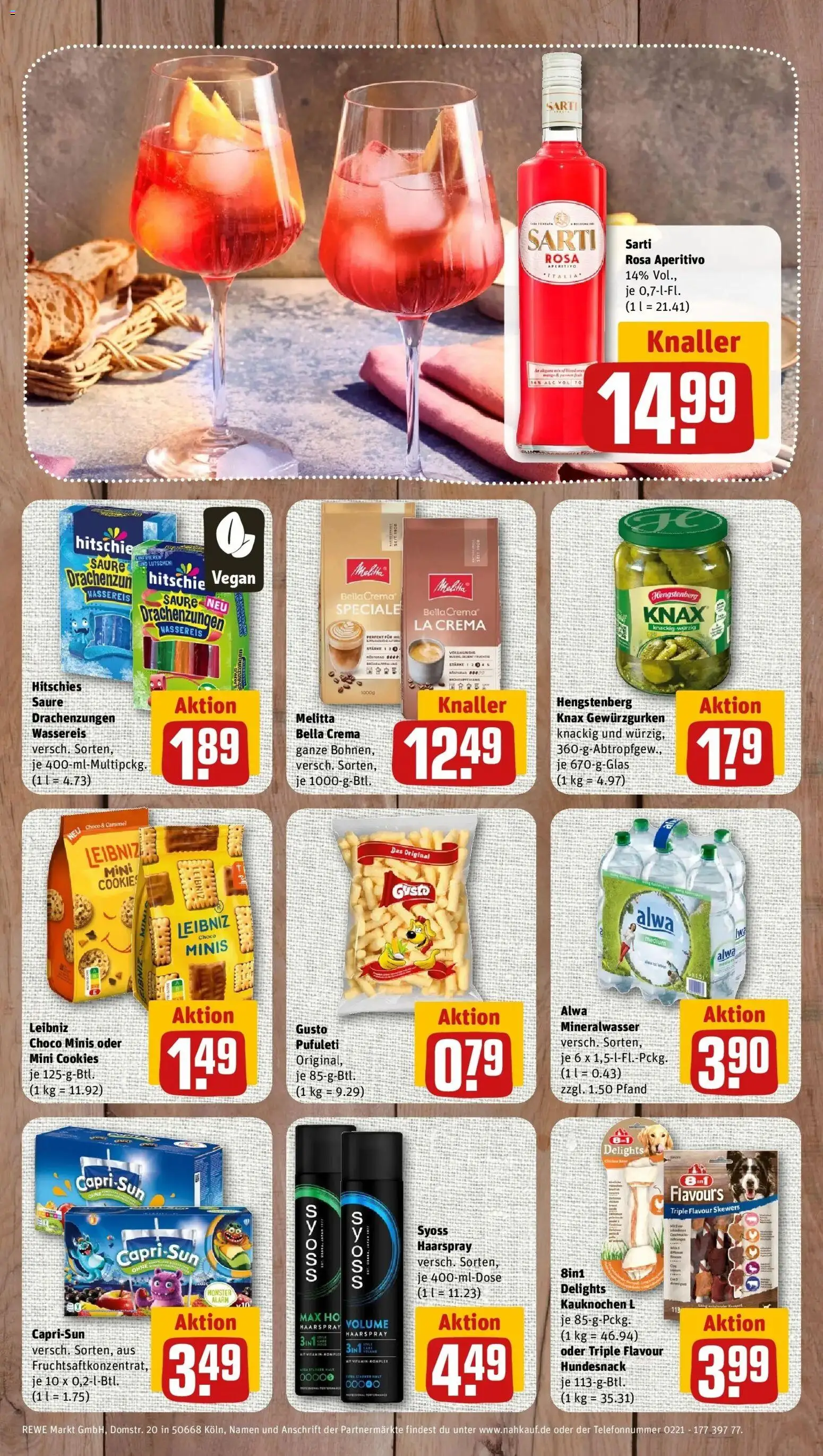 REWE Prospekt ab 10.08.2026 zum Blättern » Angebote | Seite: 8 | Produkte: Melitta, Haarspray, Mineralwasser, Monster