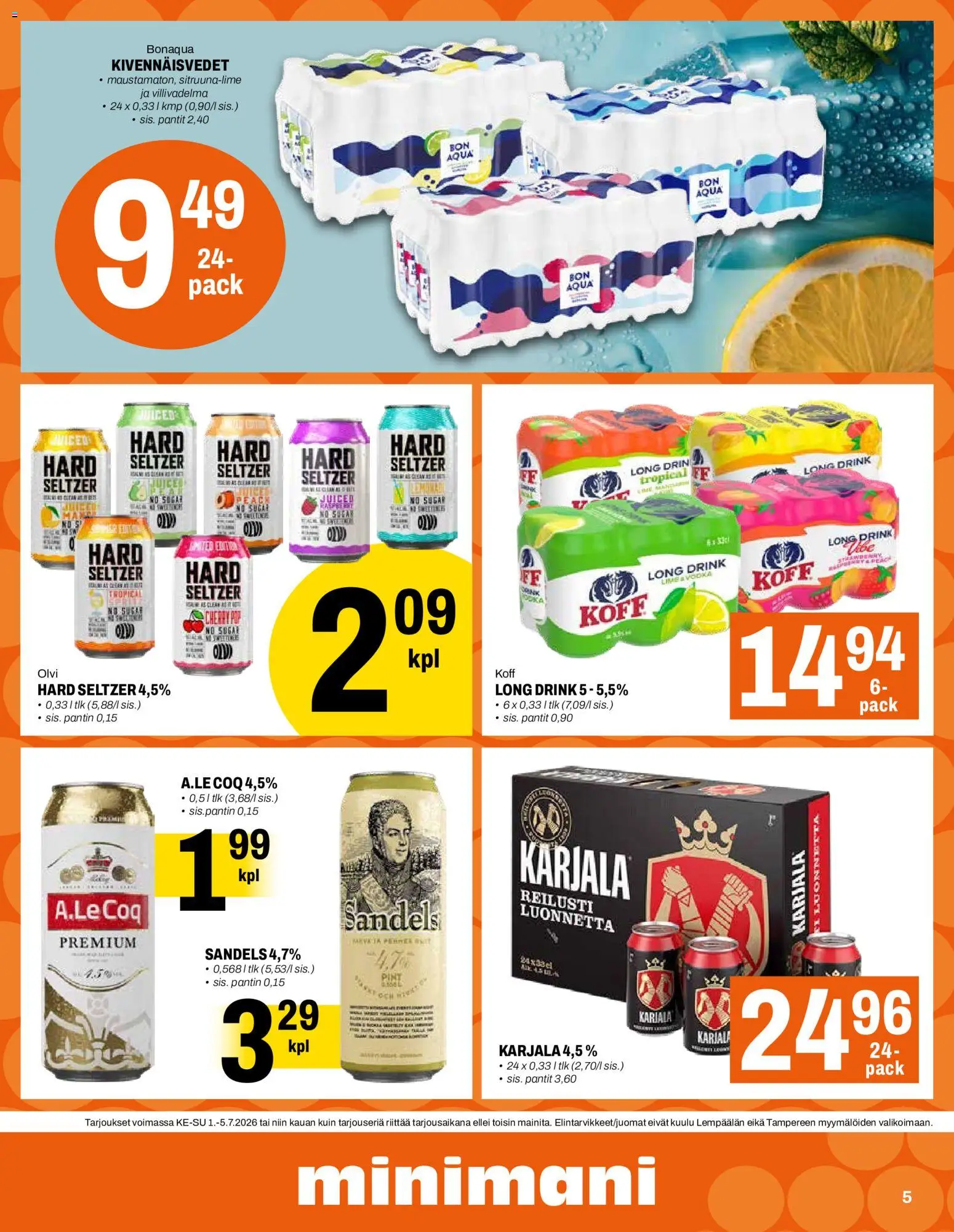 Minimani tarjoukset – voimassa 01/07/2026 alkaen | Sivu: 5