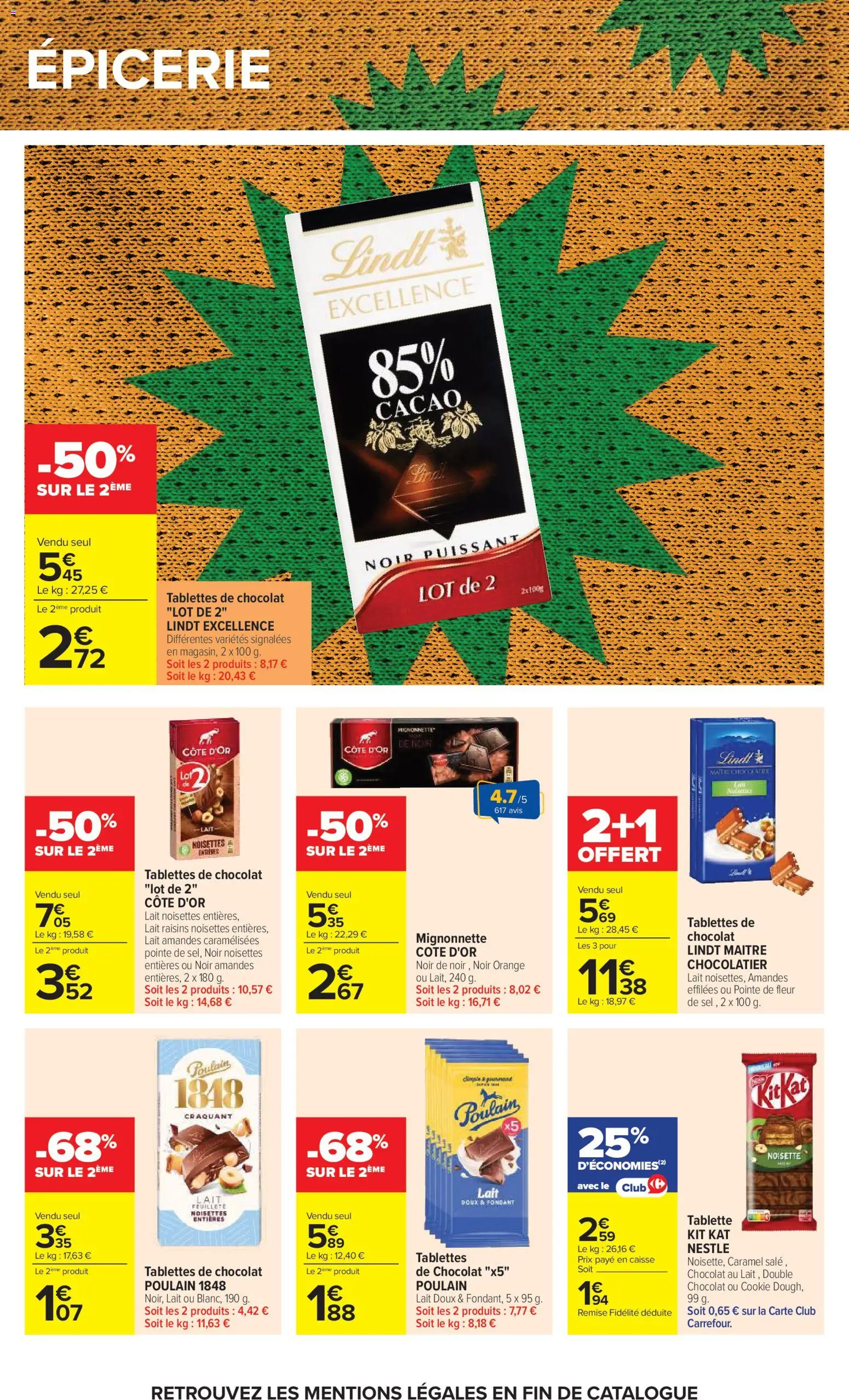 {H1} | Page: 50 | Produits: Tablette, Orange, Chocolat, Amandes
