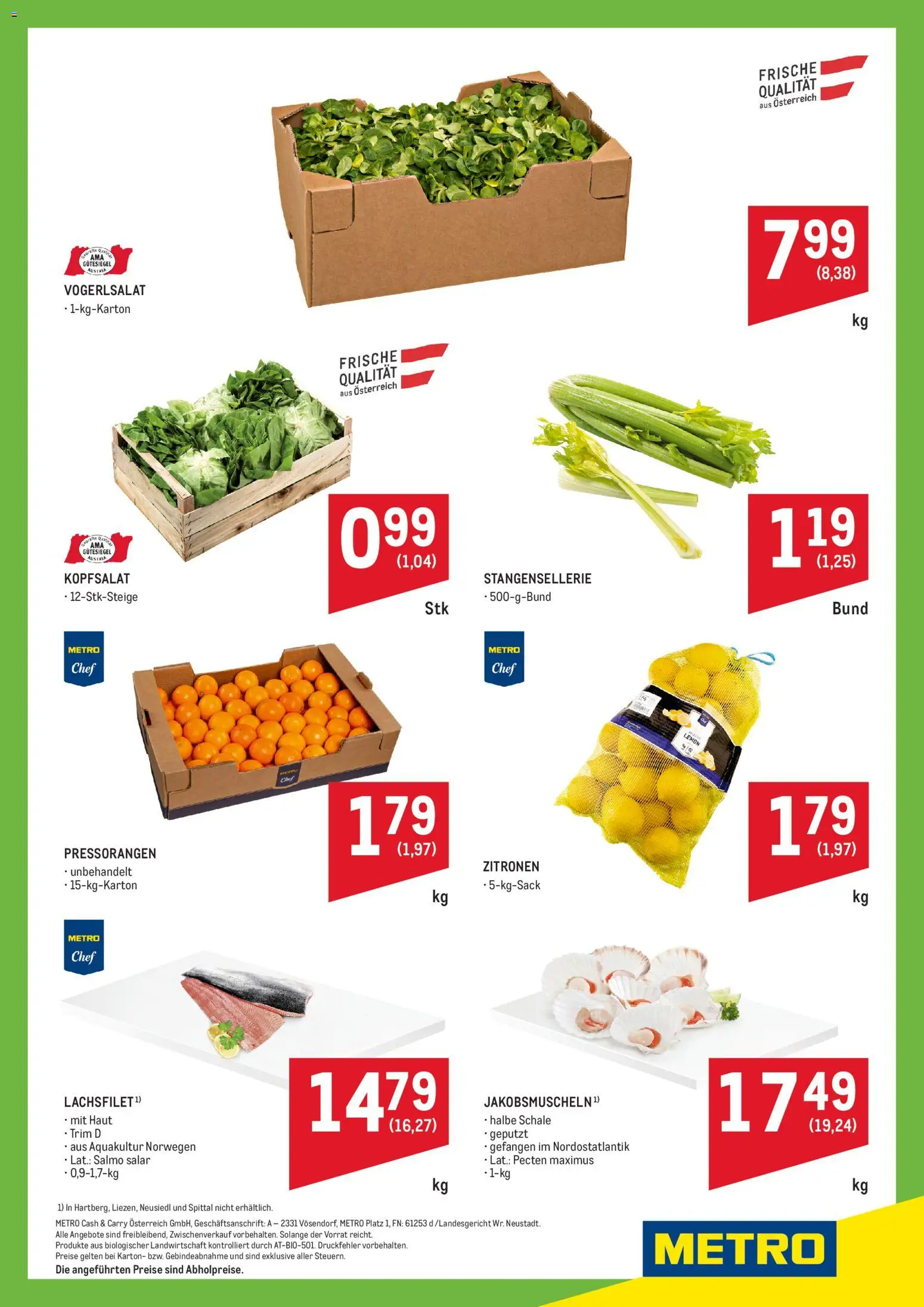 Metro angebote Ultrafrische Wochenhits gültig ab 27.10.2026 | Seite: 2 | Produkte: Lachsfilet