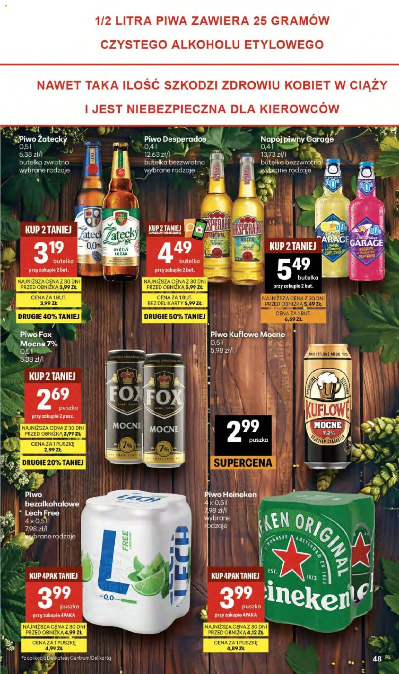 Delikatesy Centrum gazetka od 03.06.2026 | Strona: 48 | Produkty: Leżak, Piwo Desperados, Piwo, Heineken