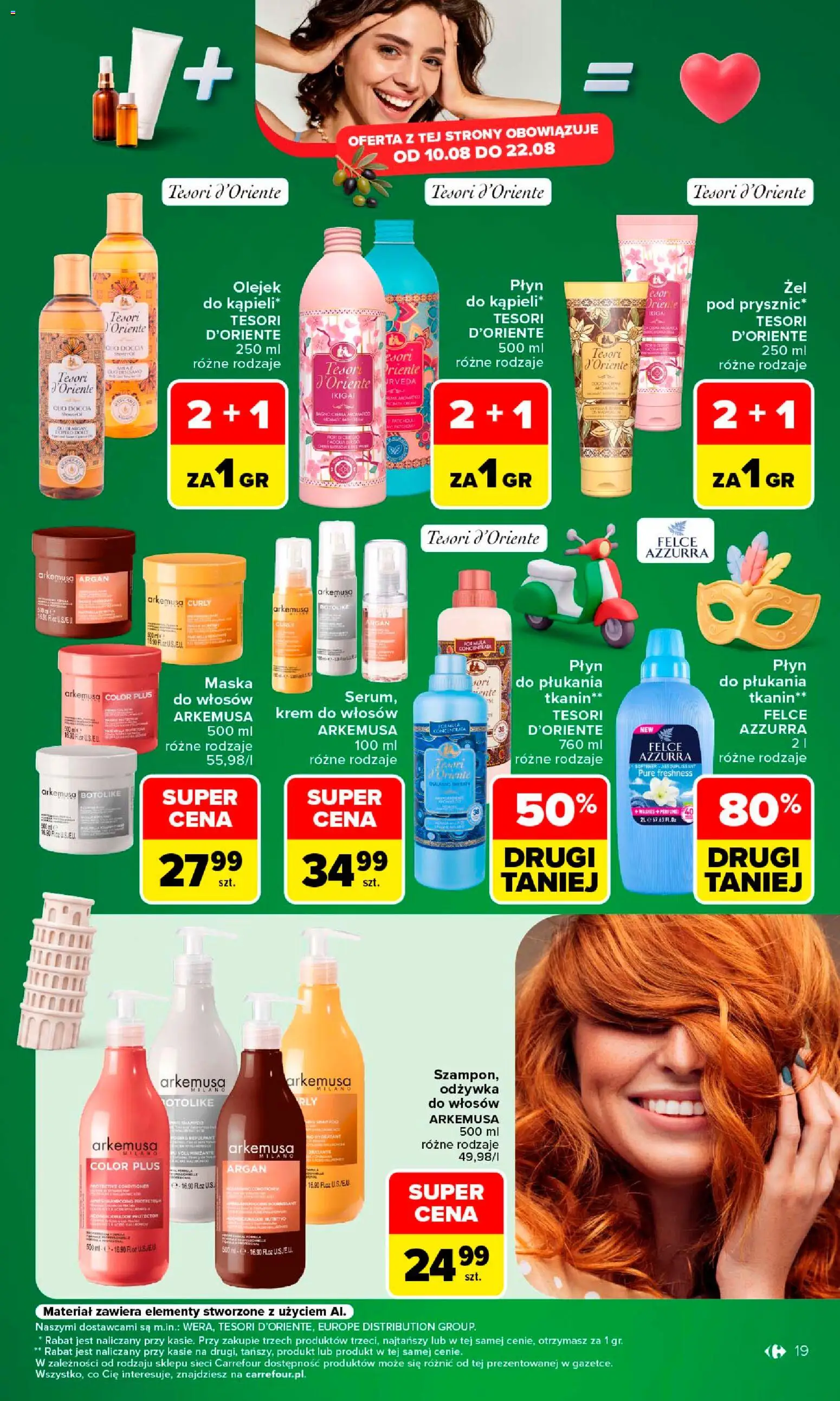 Carrefour gazetka od 10.08.2026 | Strona: 21 | Produkty: Tesori d'oriente, Odżywka, Maska, Krem