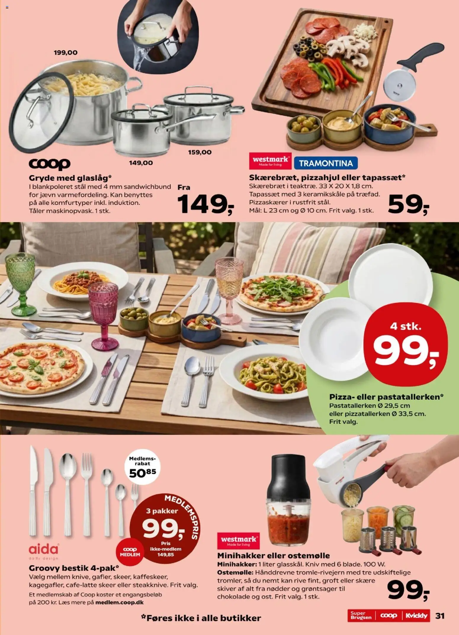 Kvickly tilbudsavis – gyldig fra 26/06/2026 | Side: 33 | Produkter: Skærebræt, Chokolade, Pizza, Nødder