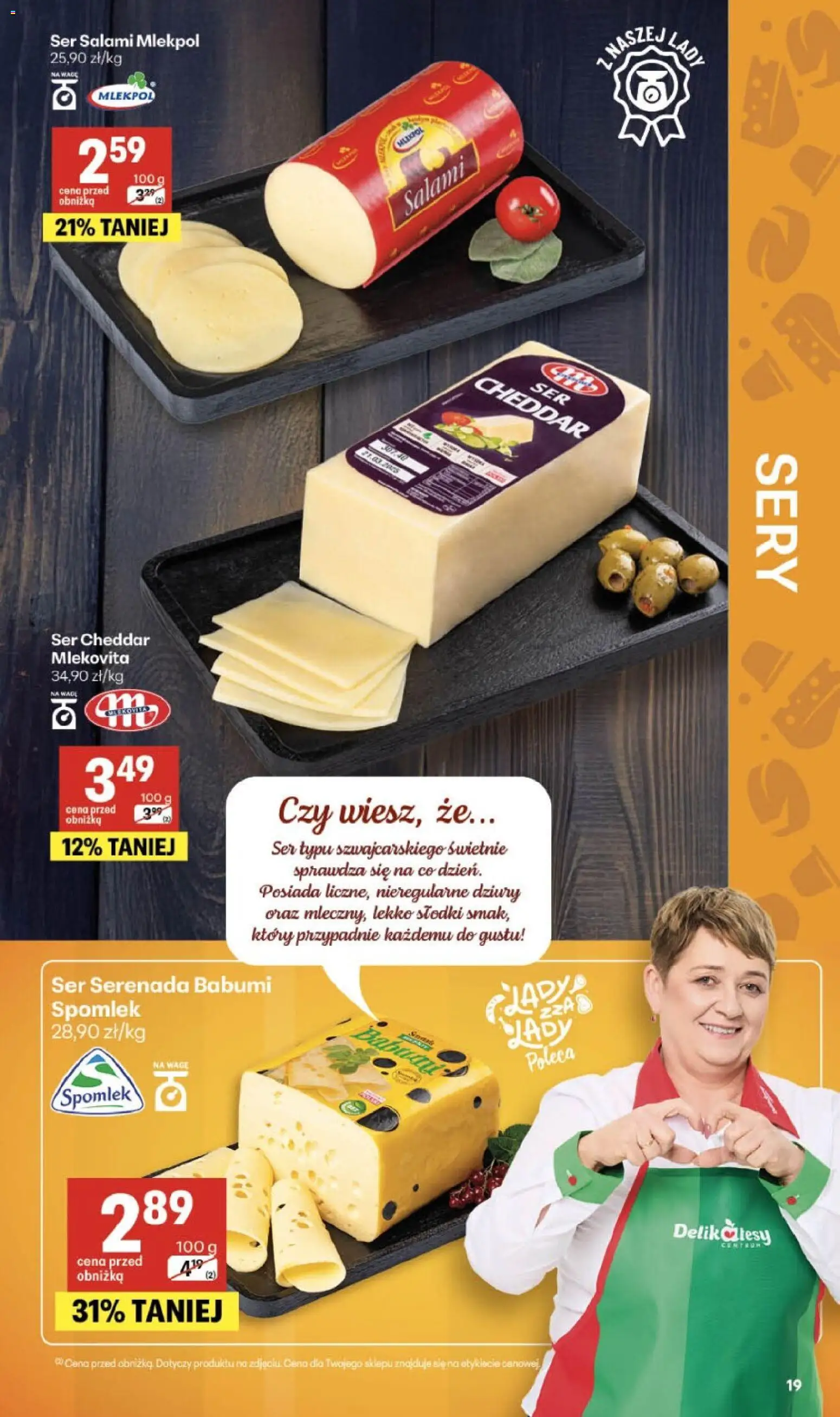Delikatesy Centrum gazetka od 18.06.2026 | Strona: 19 | Produkty: Sery, Ser, Salami, Cheddar