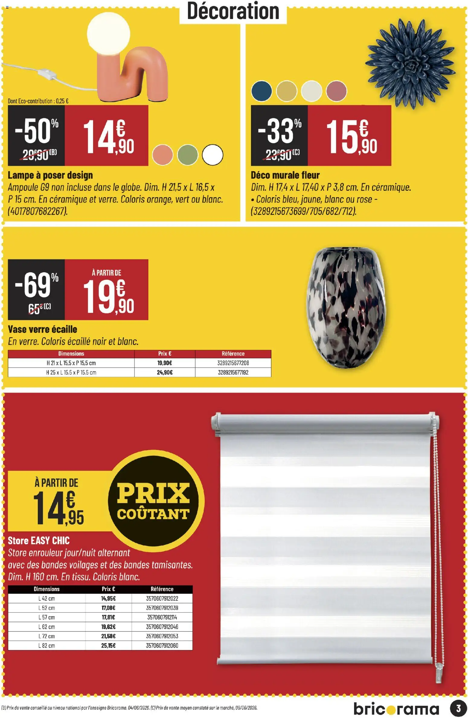 {H1} | Page: 3 | Produits: Vase, Lampe à poser, Store enrouleur, Décoration