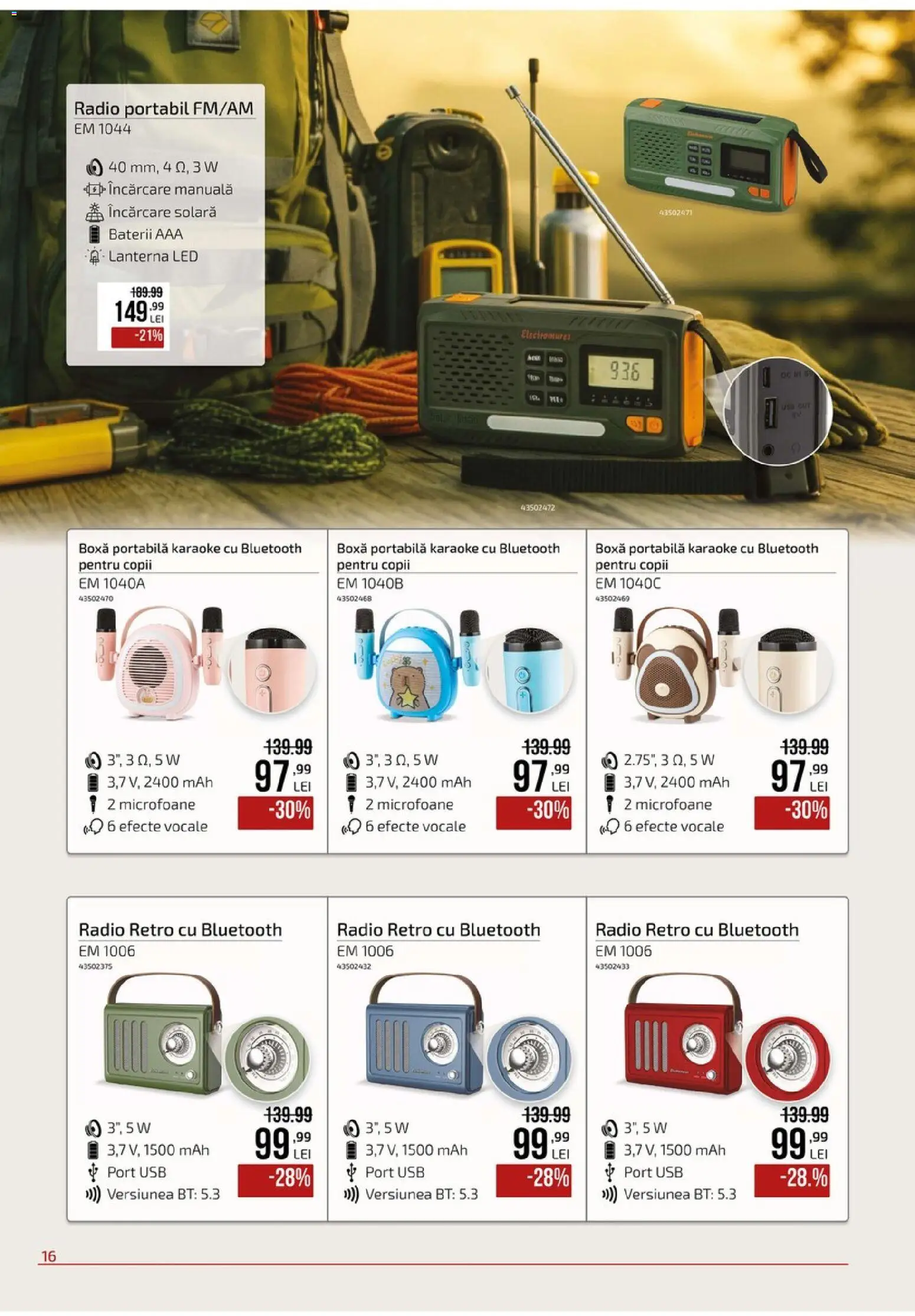 Noul catalog Carrefour – valabil de la 09.09.2026 | Pagină: 16 | Produse: Radio, Usb, LED, Baterii
