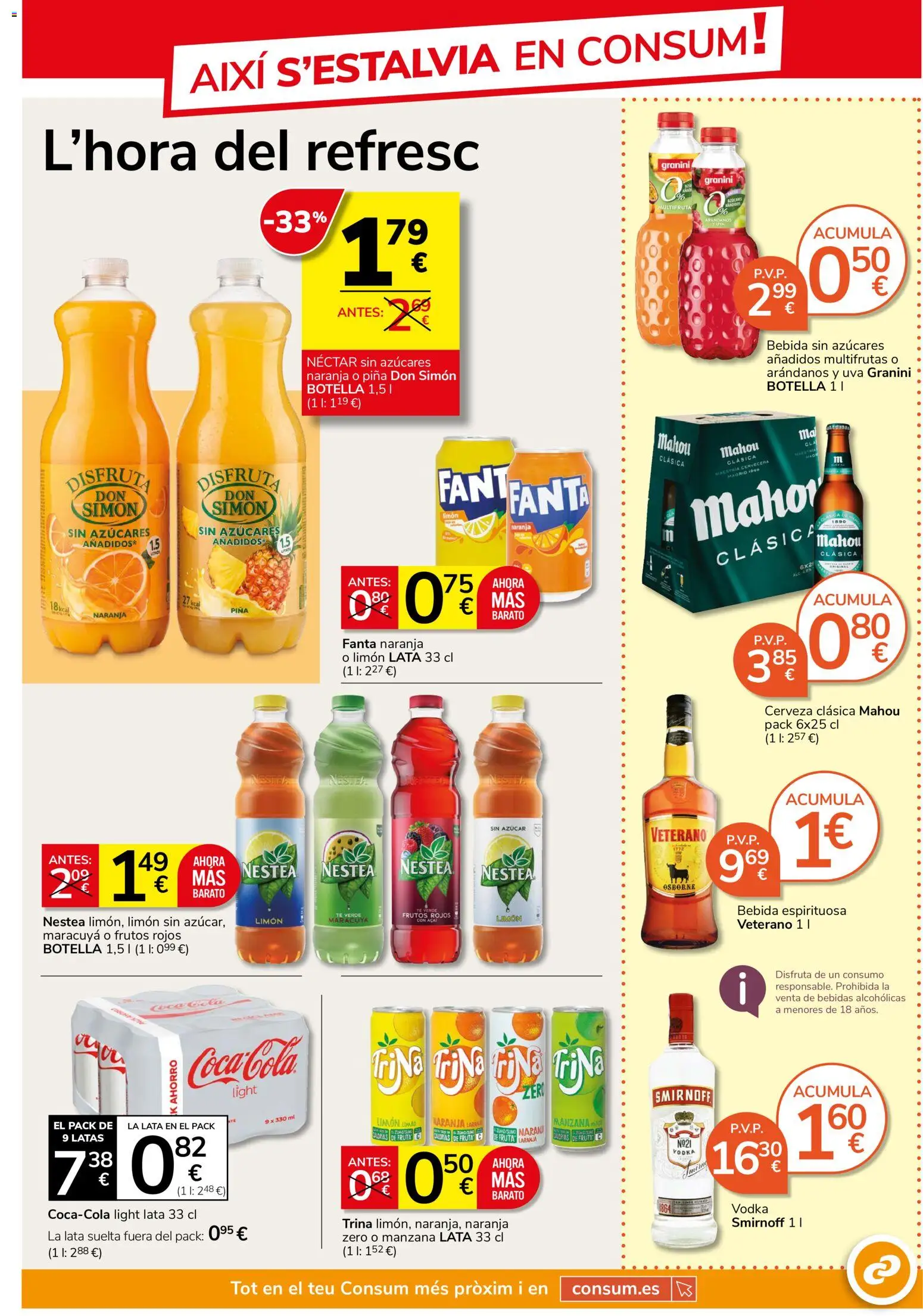 Consum folleto │ válido desde el 24/09/2026 | Página: 15 | Productos: Cerveza, Piña, Azúcar, Néctar
