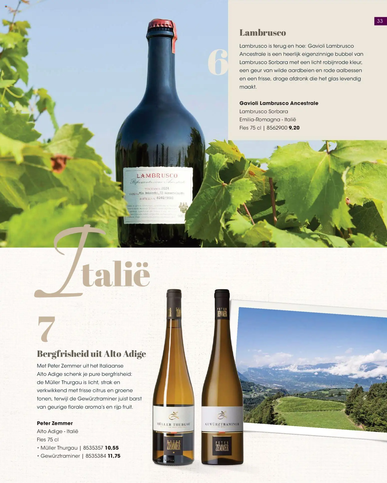 {H1} | Pagina: 33 | Producten: Aardbeien, Lambrusco, Geur, Glas