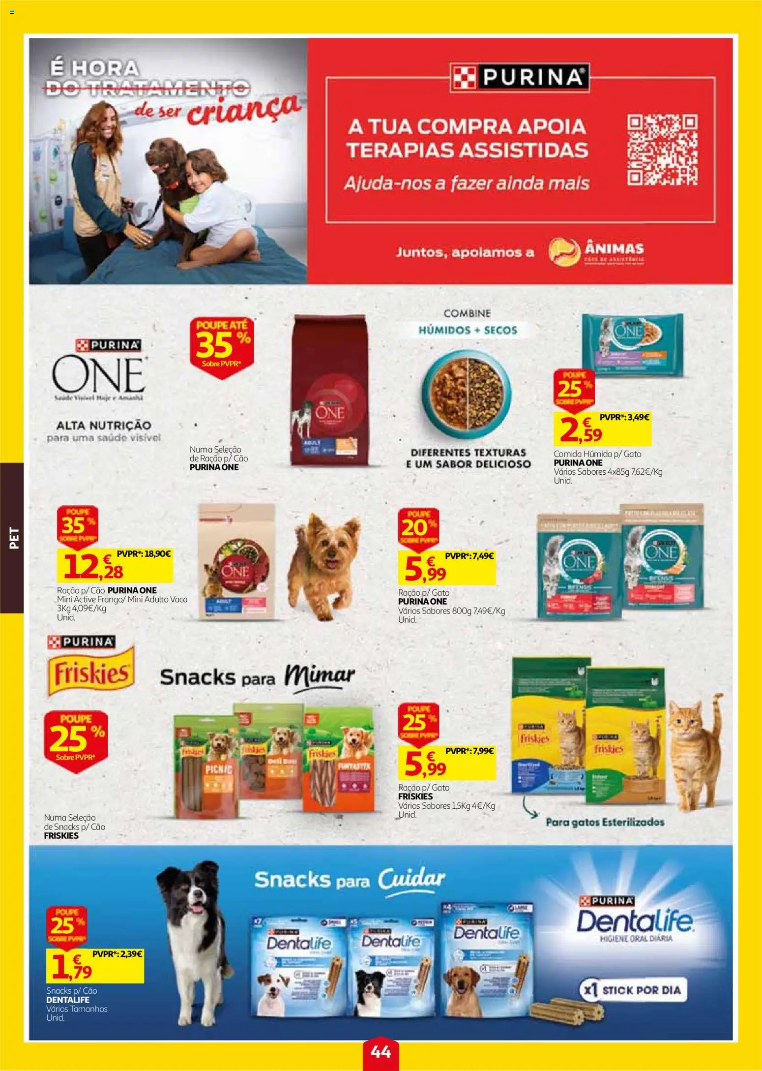 Auchan folheto │ válido de 24/09/2026 | Página: 44 | Produtos: Purina one, Ração, Higiene oral, Snacks
