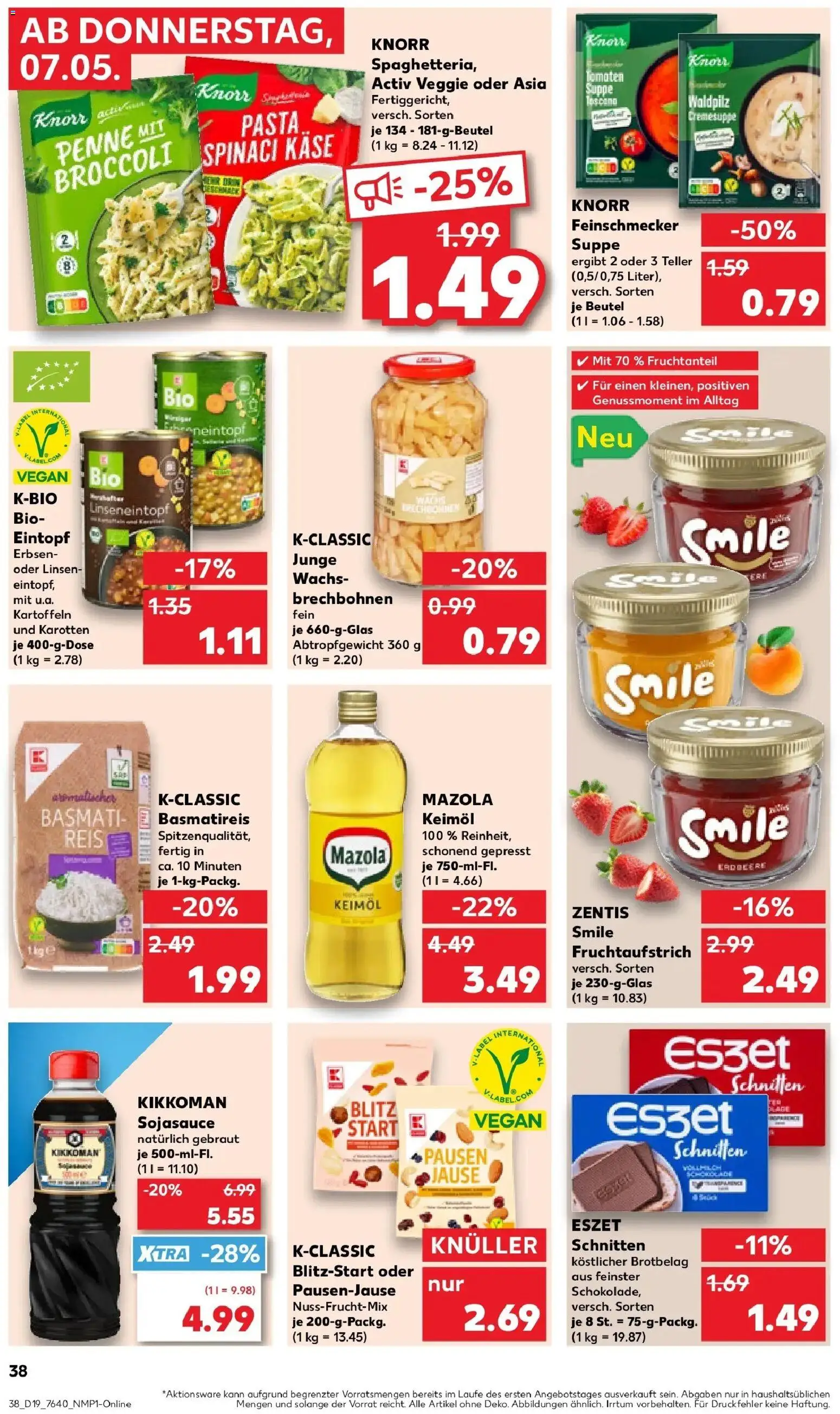 Prospekt Kaufland ab 04.05.2026 » Angebote Online zum Blättern | Seite: 43 | Produkte: Tomaten, Knorr, Kartoffeln, Pasta