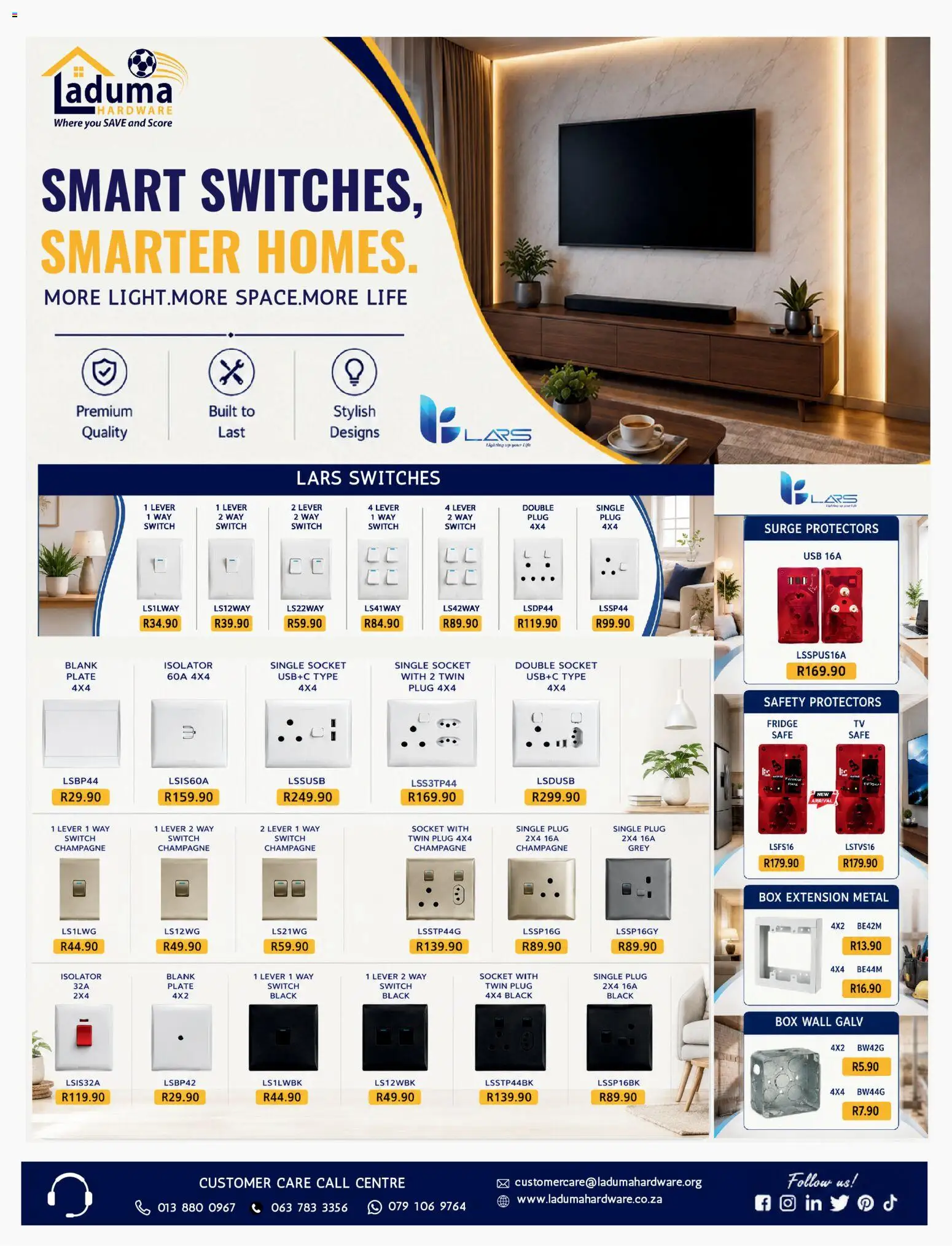 New Laduma Hardware catalogue – valid from 01/08/2026 | Page: 6 | Products: USB, Socket, Box, Switch