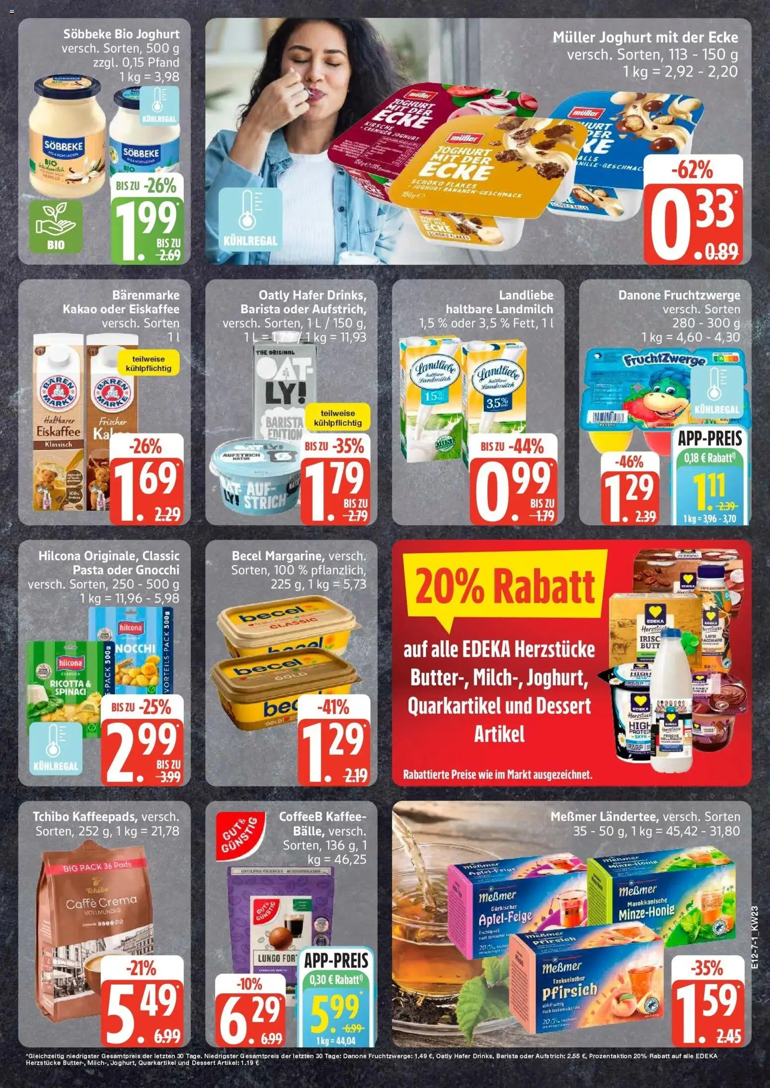 Edeka prospekt Hamburg – gültig ab 01.06.2026 | Seite: 7 | Produkte: Joghurt, Kaffee, Becel, Pfirsich