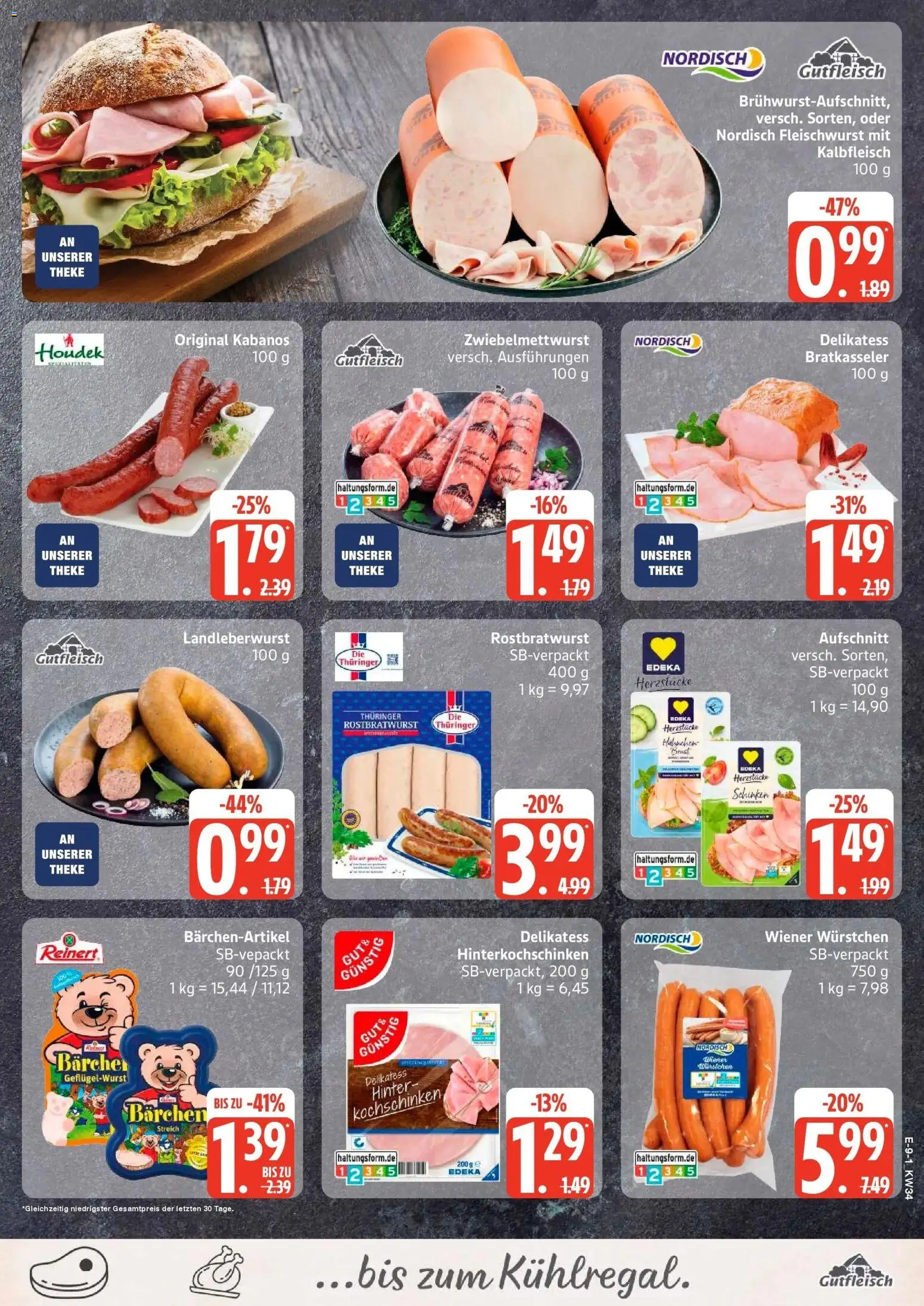 Edeka Prospekt Bad Schwartau (ab 17.08.2026) » Angebote Online | Seite: 11 | Produkte: Hahnchen, Wiener wurstchen, Theke, Schinken