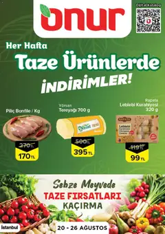 20 Ağustos 2026 tarihinden itibaren geçerli olan Onur Market kataloğu önizlemesi