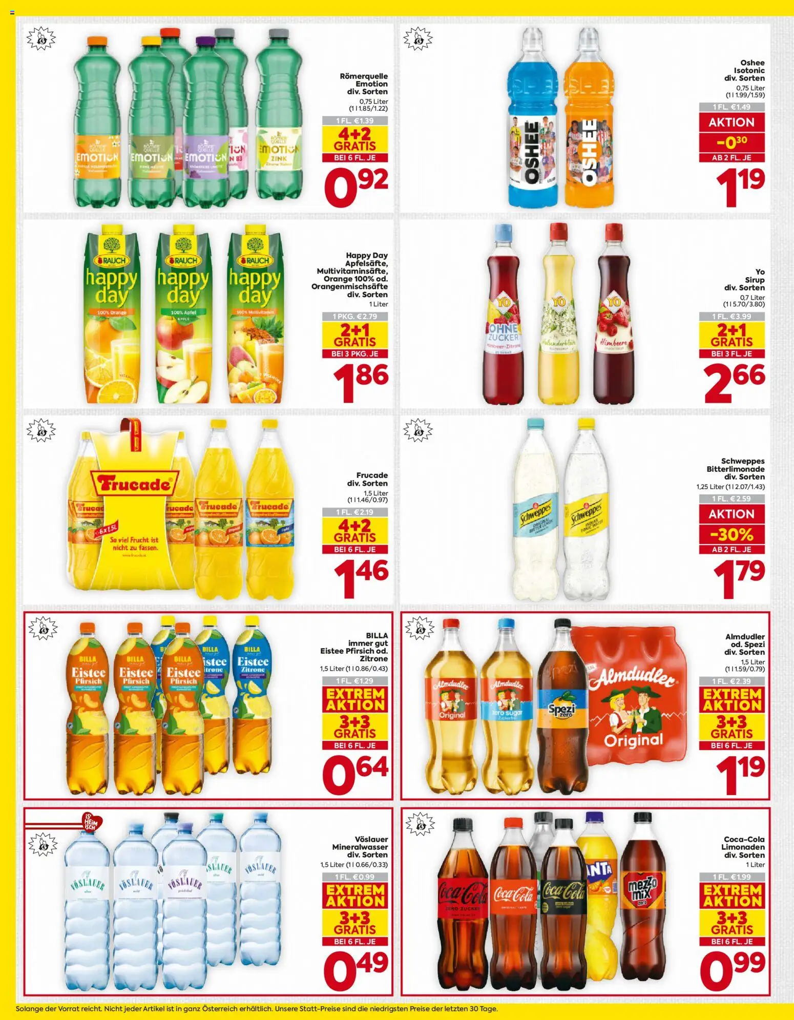 Billa AT akciós ujság - amely érvényes a következő dátumtól: 2026.09.24. | Oldal: 14 | Termékek: Cola, Multivitamin, Rauch, Só