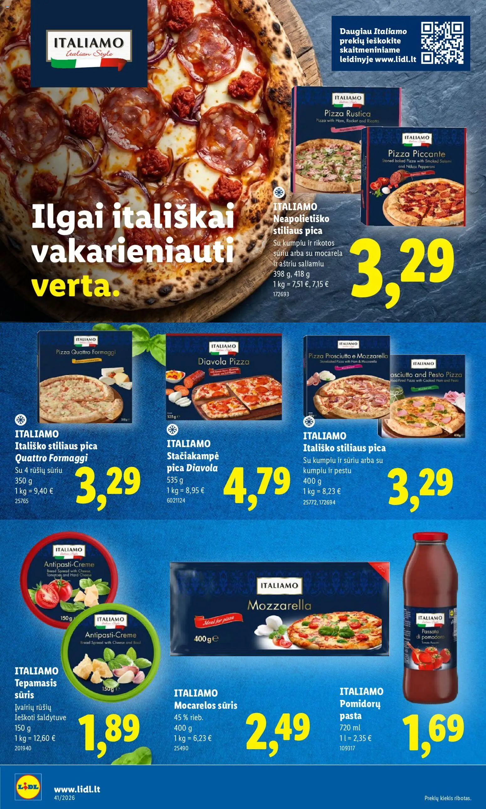 LIDL akcijos nuo 2026.10.05 | Puslapis: 30 | Prekių: Sūris, Pica