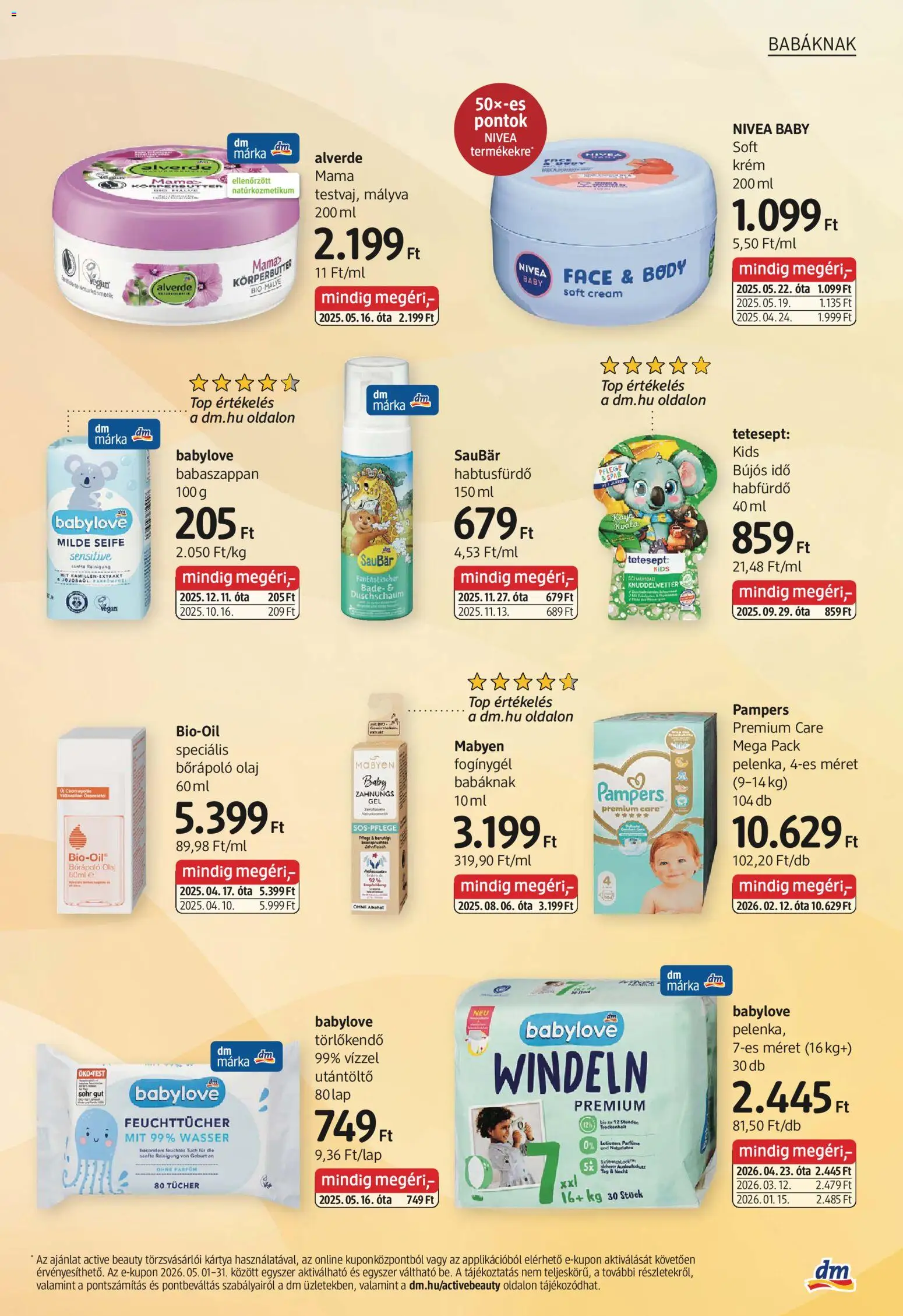 DM Drogerie Markt akciós ujság - amely érvényes a következő dátumtól: 07.05.2026 | Oldal: 21 | Termékek: Törlőkendő, Habfürdő, Olaj, Vegán