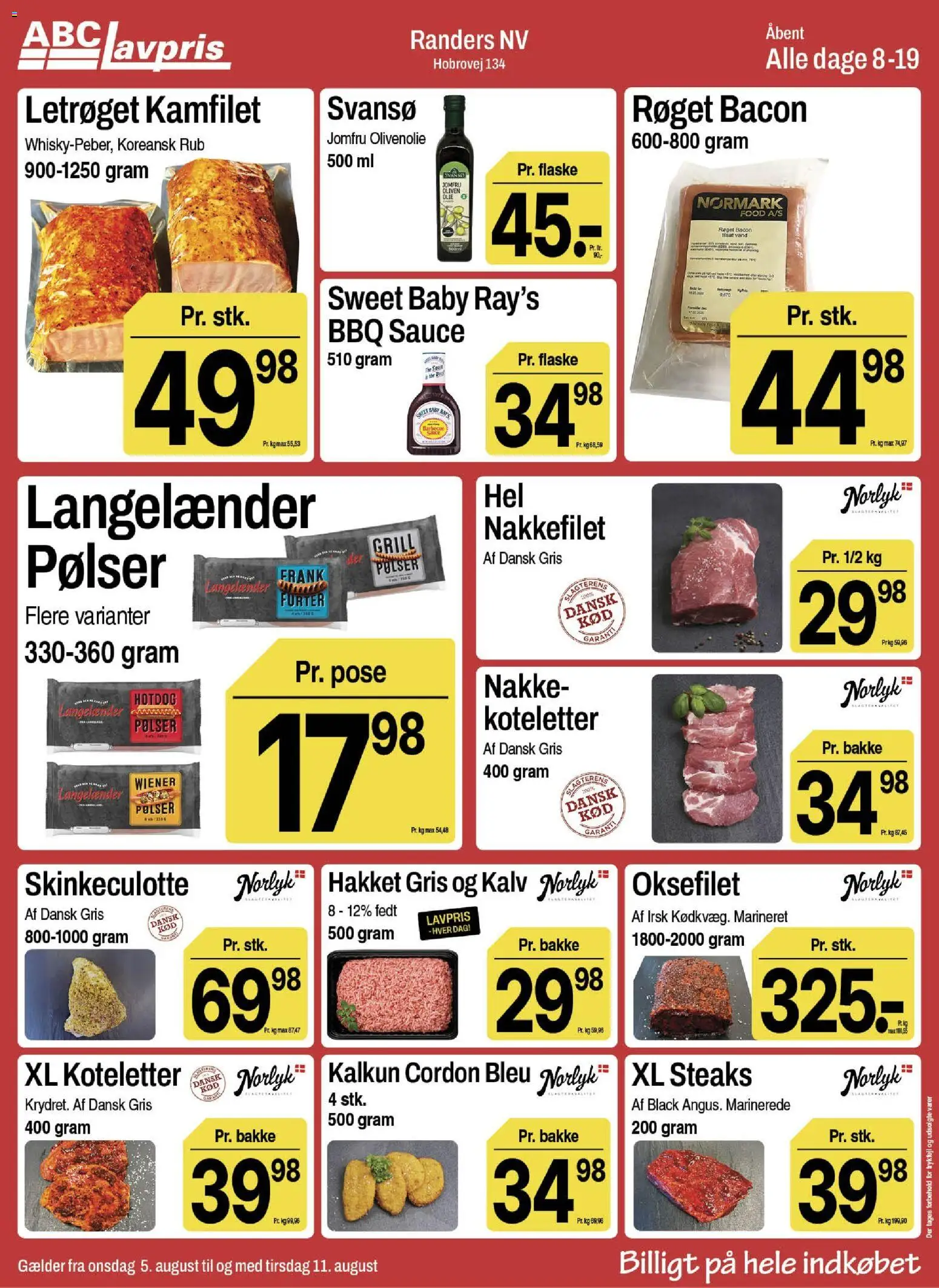 Abc Lavpris tilbudsavis – gyldig fra 05/08/2026 | Side: 5 | Produkter: Olie, Nakkefilet, Oliven, Grill
