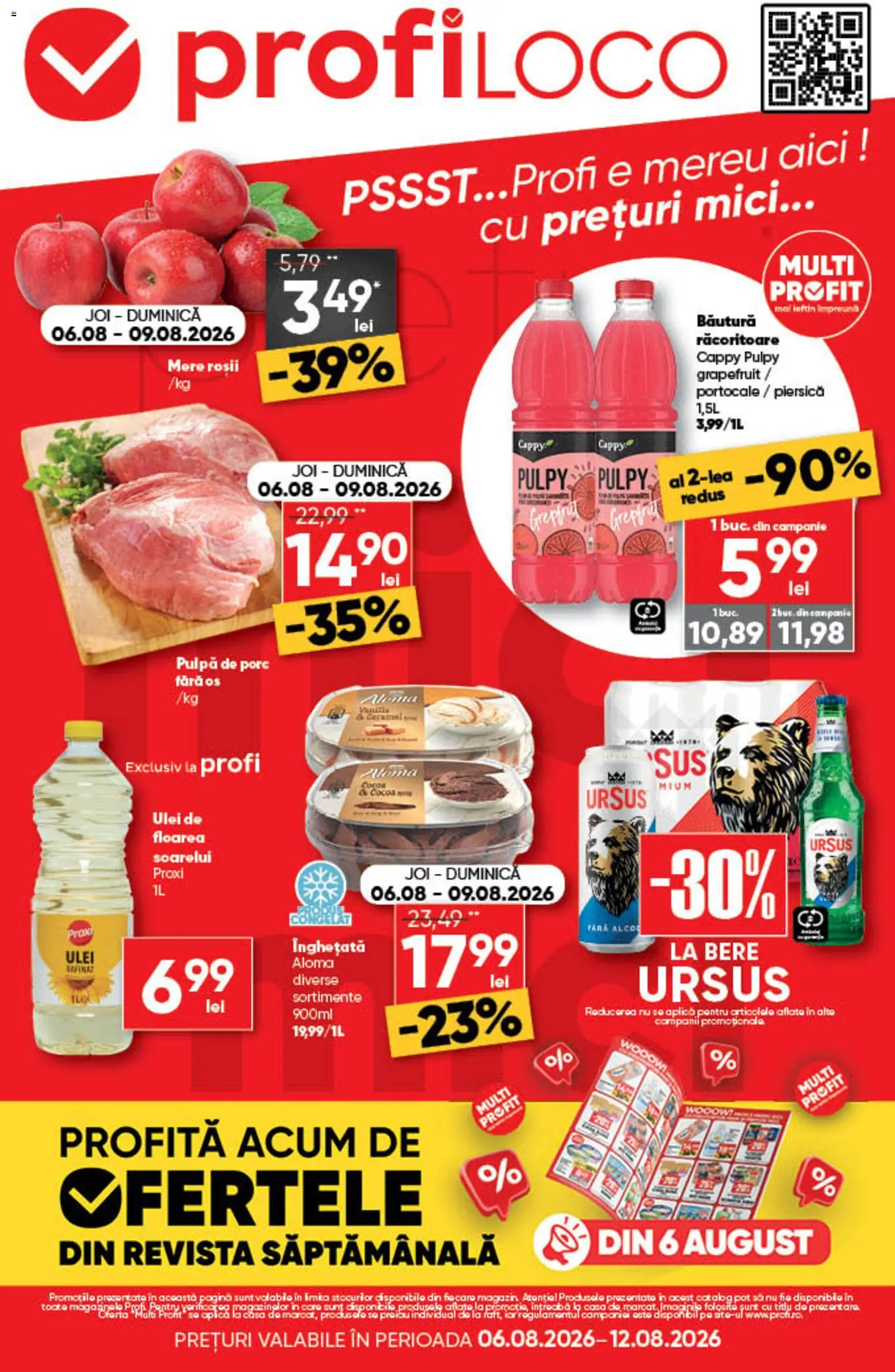 Noul catalog Profi – valabil de la 06.08.2026 | Pagină: 1 | Produse: Mere, Portocale, Roșii, Bant