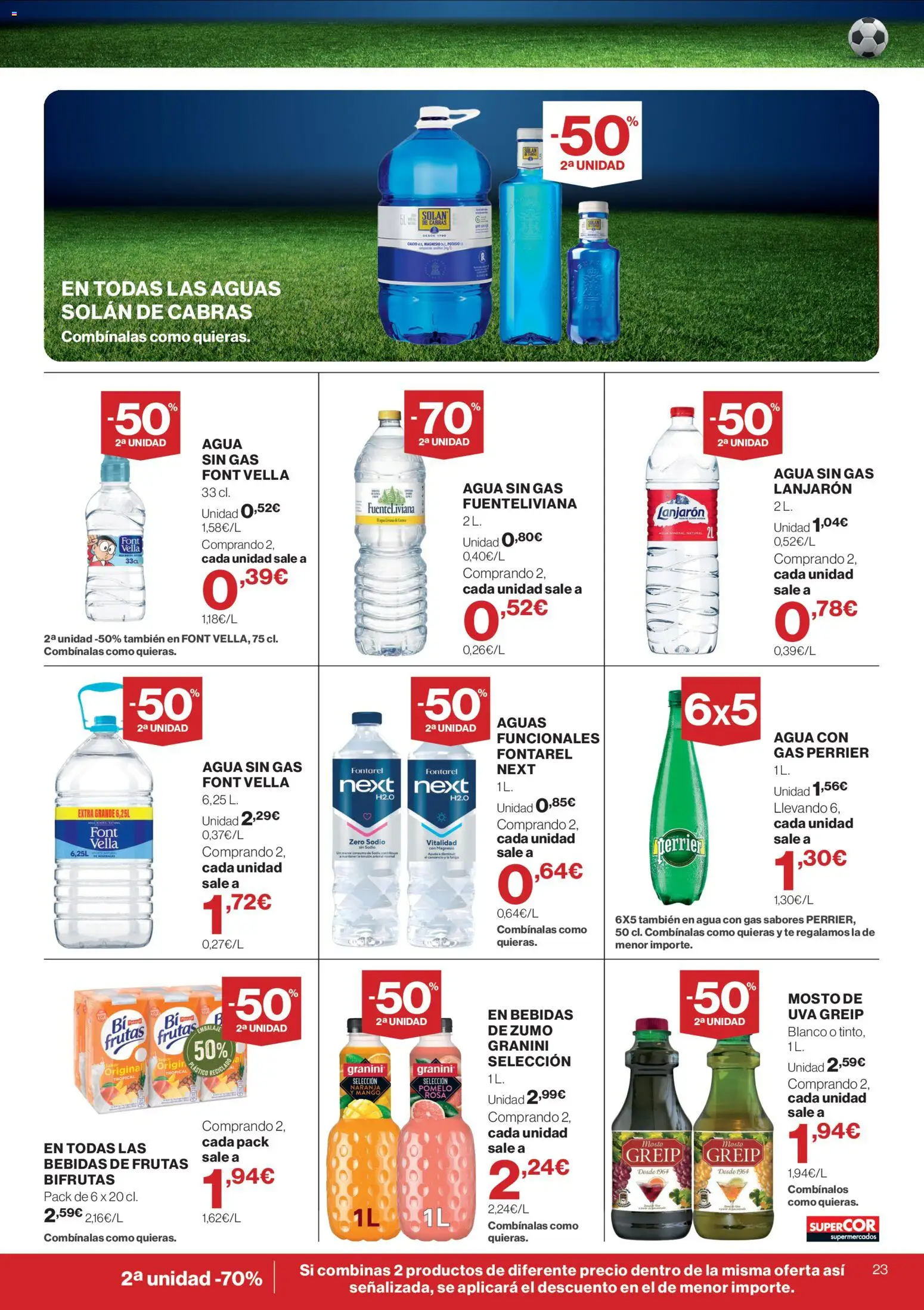 Supercor folleto │ válido desde el 18.06.2026 | Página: 23 | Productos: Agua con gas, Ροζ πιπέρι, Té, Ρούτερ