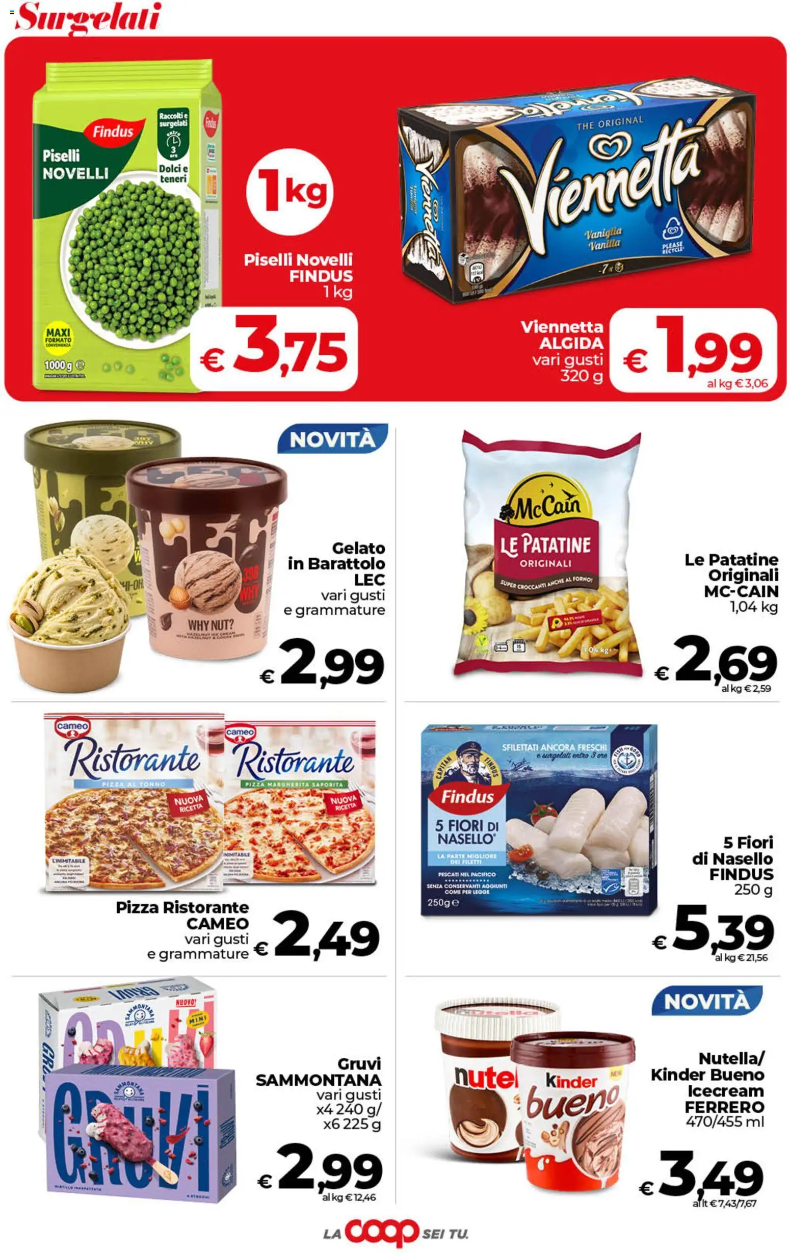 Volantino COOP del 01/09/2026 | Pagina: 18 | Prodotti: Pizza, Gelato, Piselli, Forno