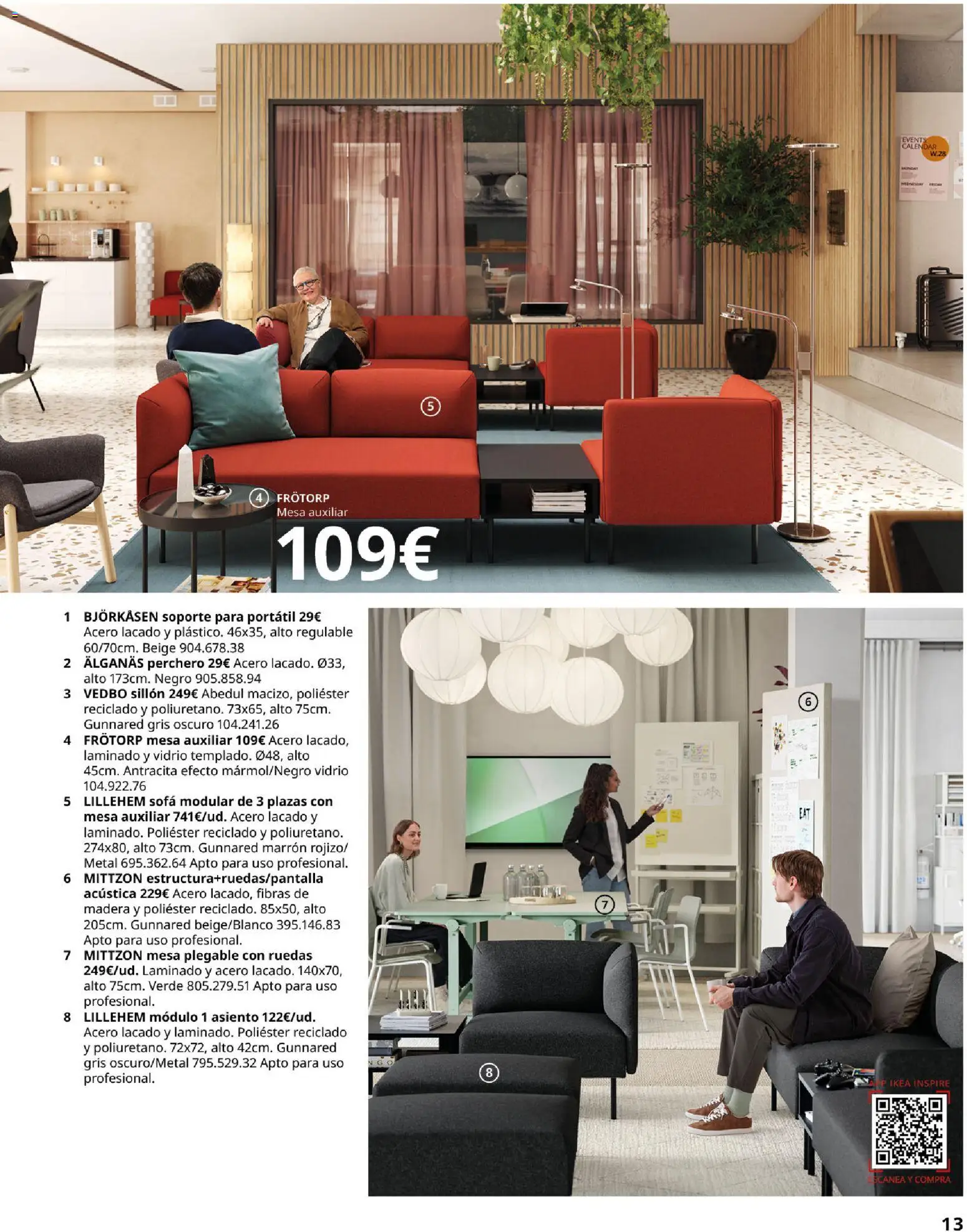 IKEA - IKEA para tu negocio │ válido desde el 01/09/2026 | Página: 13 | Productos: Portátil, Mesa plegable, Sofá, Mesa