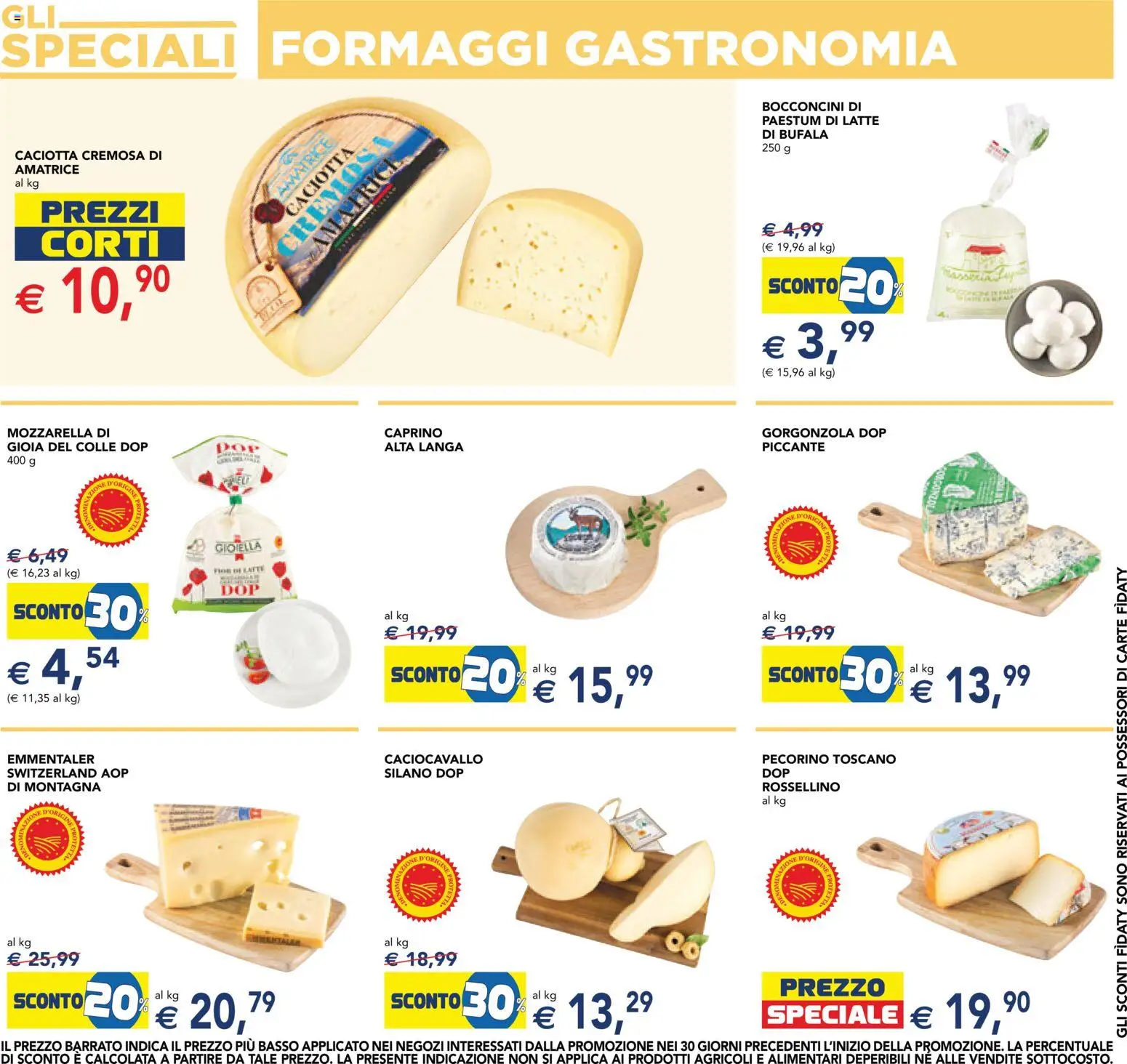 Volantino Esselunga S del 07/10/2026 | Pagina: 9 | Prodotti: Mozzarella, Basso, Gorgonzola, Pecorino