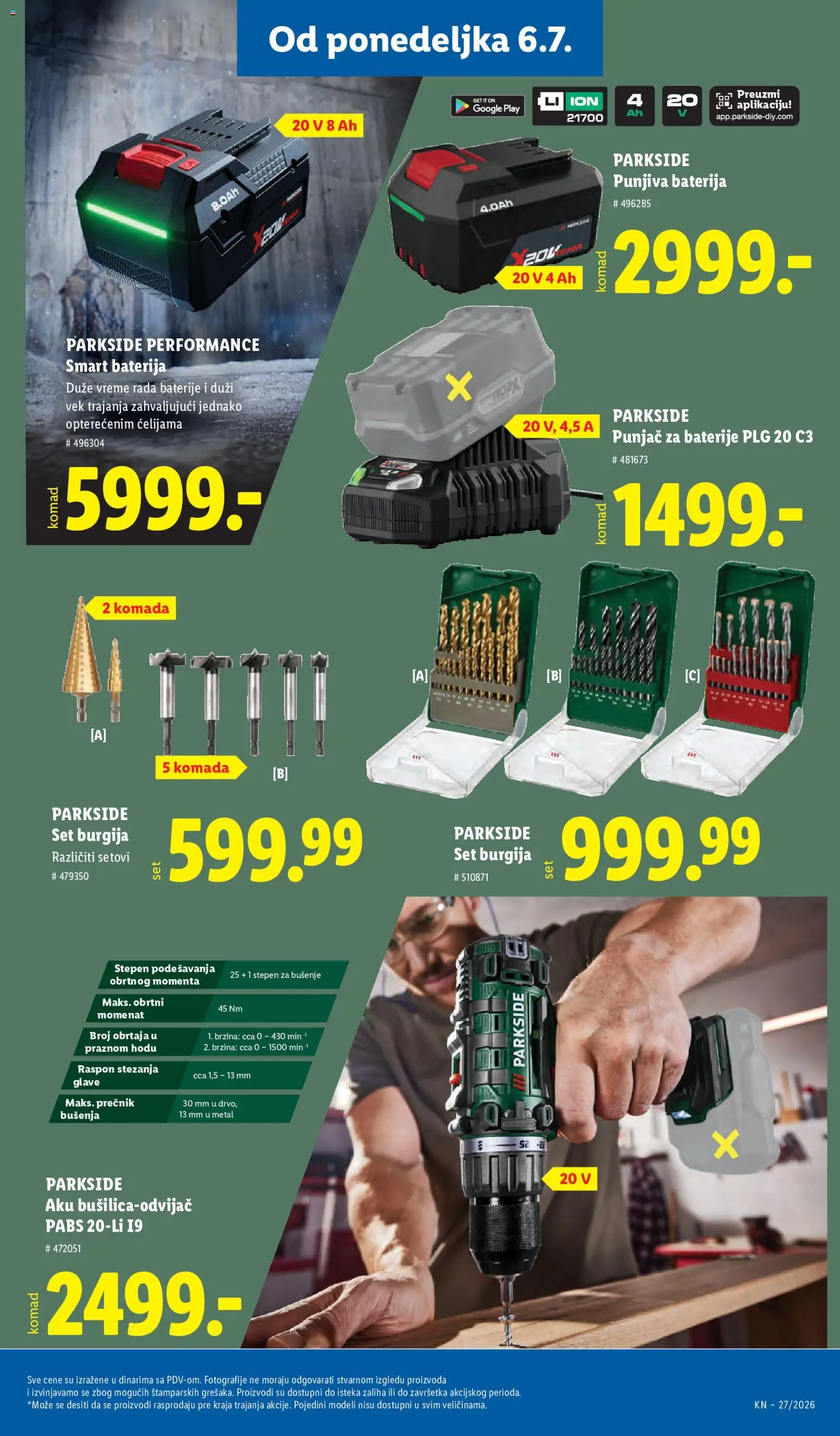 Lidl katalog - važi od 02.07.2026 | Strana: 83 | Proizvode: Parkside, Baterija, Baterije