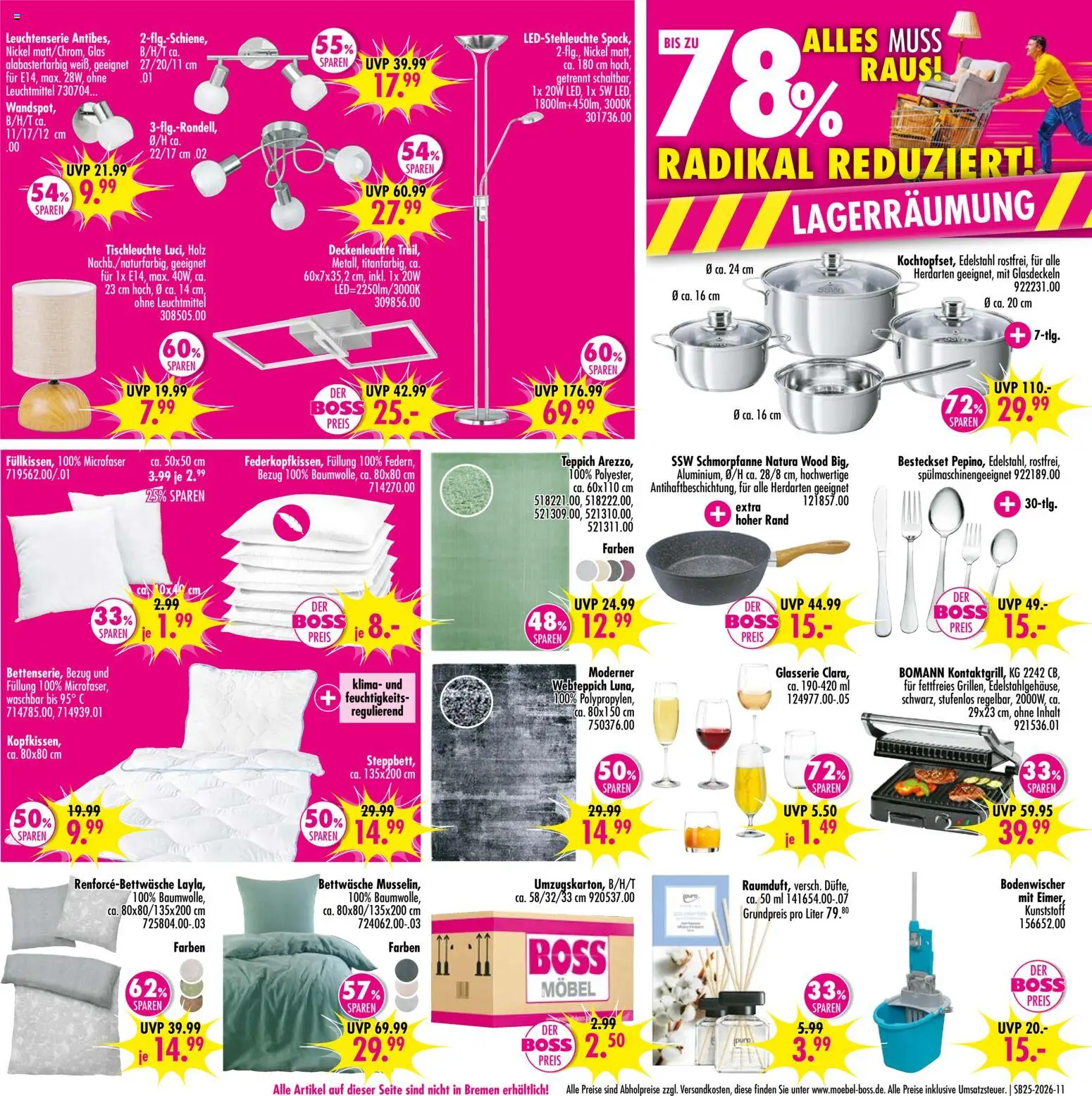 SB Möbel Boss Prospekt – gültig ab 13.06.2026 | Seite: 11 | Produkte: Bettwäsche, Teppich