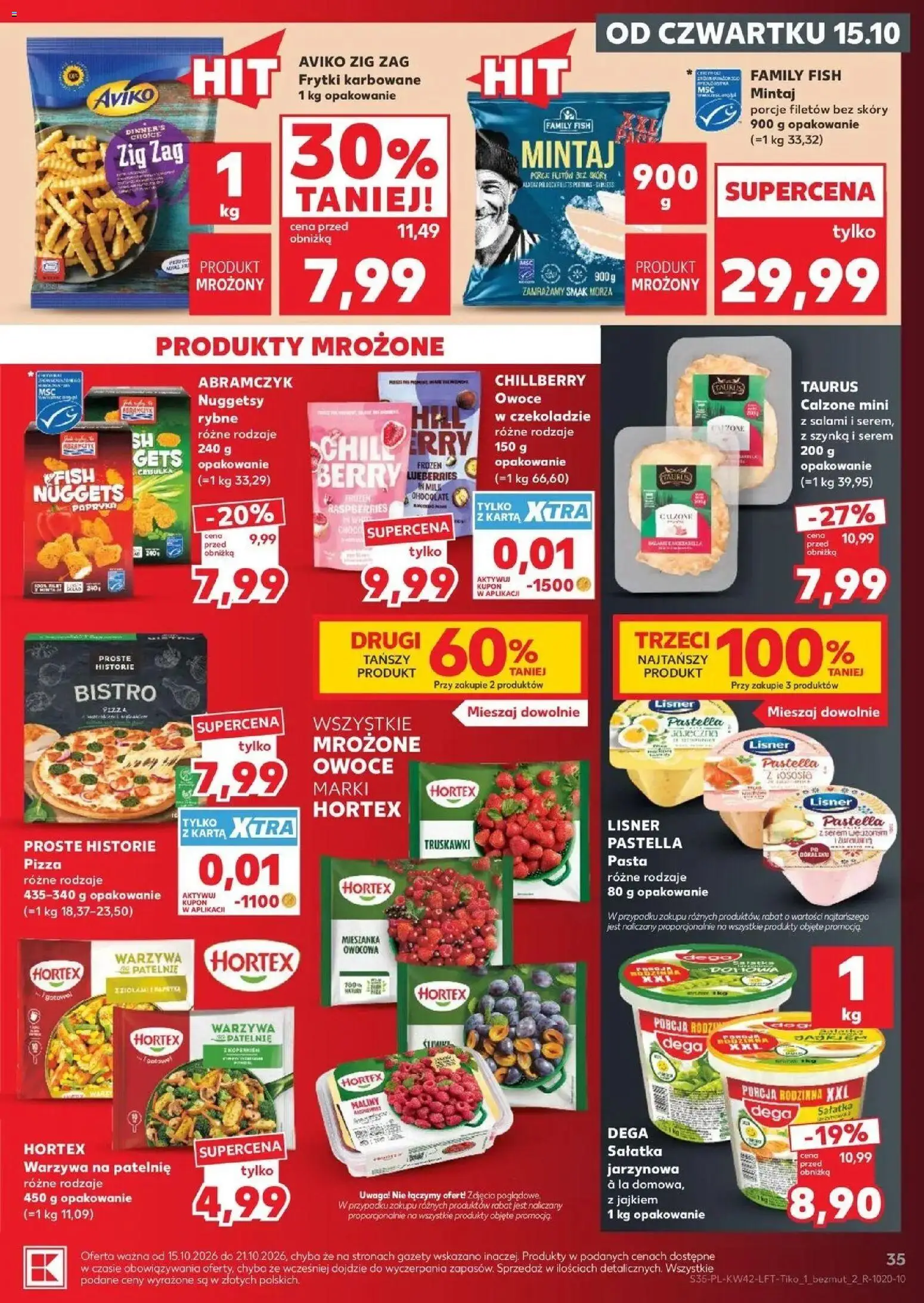 Kaufland aktualna gazetka od 15.10.2026 - od jutra PDF | Strona: 35 | Produkty: Szynka, Patelnie, Frytki, Warzywa