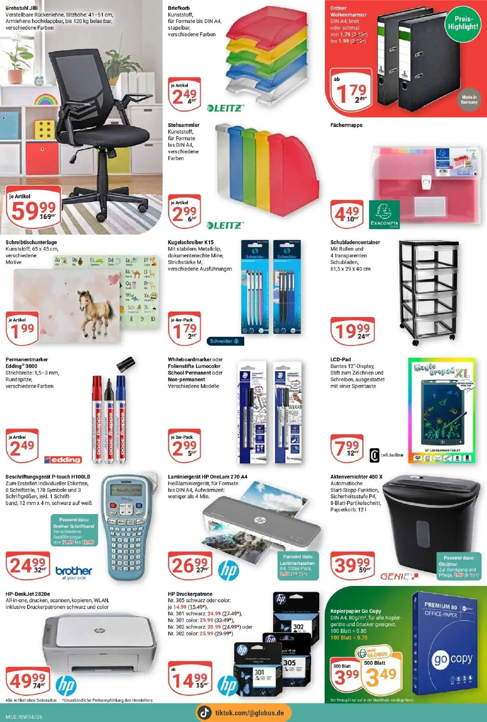 Globus Prospekt Mühldorf (ab 17.08.2026) » Angebote online | Seite: 18 | Produkte: HP, Aktenvernichter, Tablet, Drucker