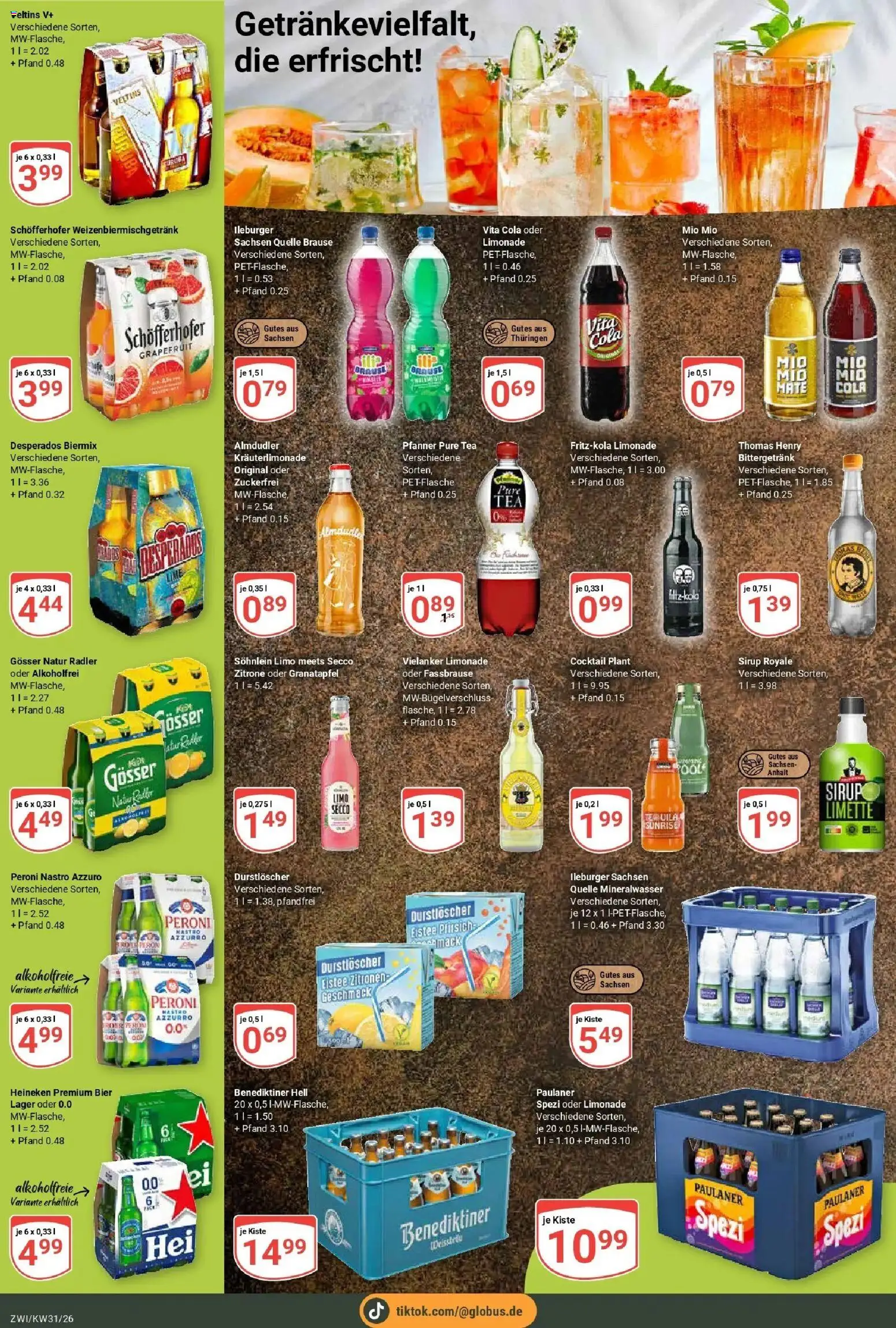Globus Prospekt Zwickau – gültig ab 27.07.2026 | Seite: 19 | Produkte: Zitrone, Vita cola, Limette, Paulaner