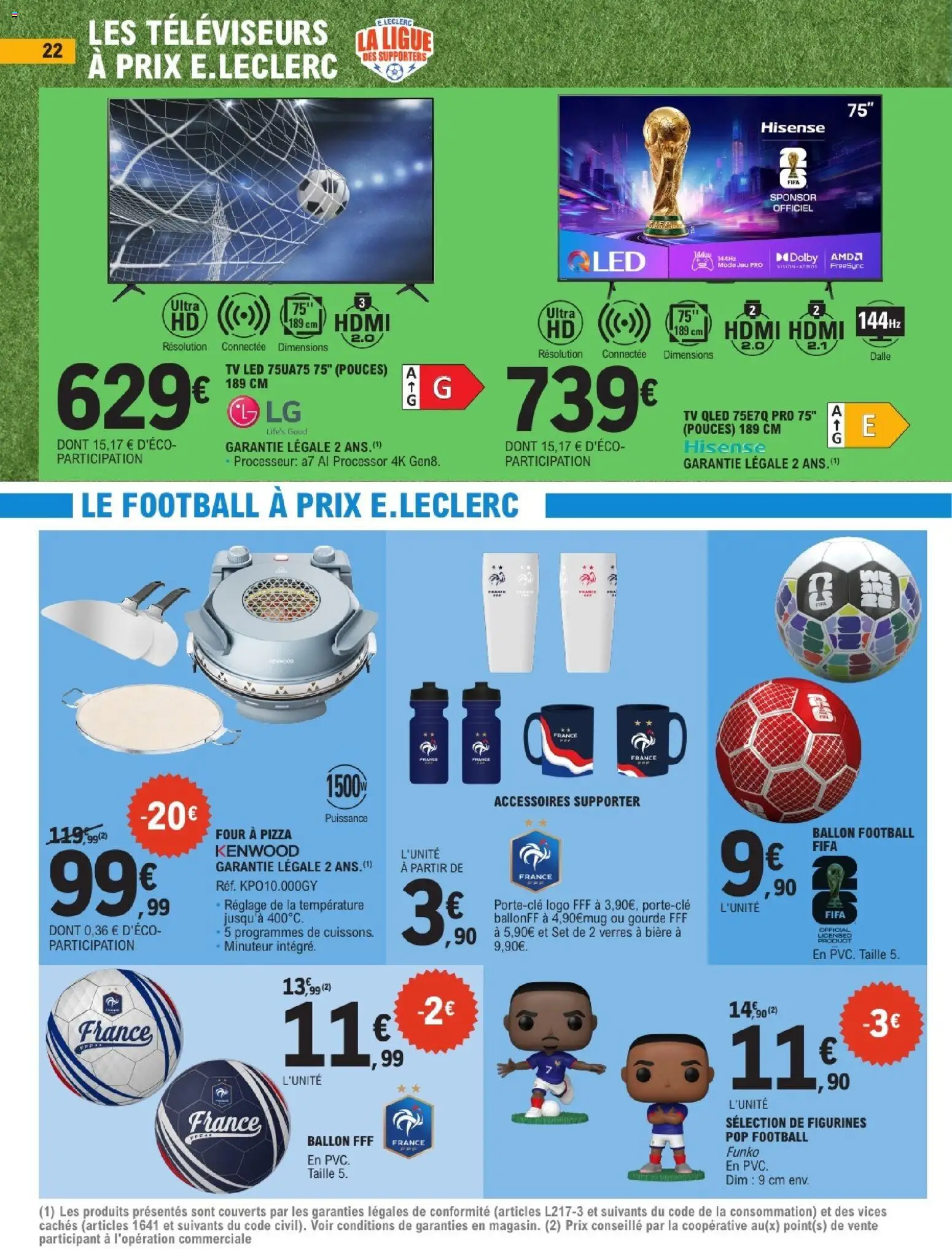{H1} | Page: 22 | Produits: Télévision, Four, Gourde, Four à pizza
