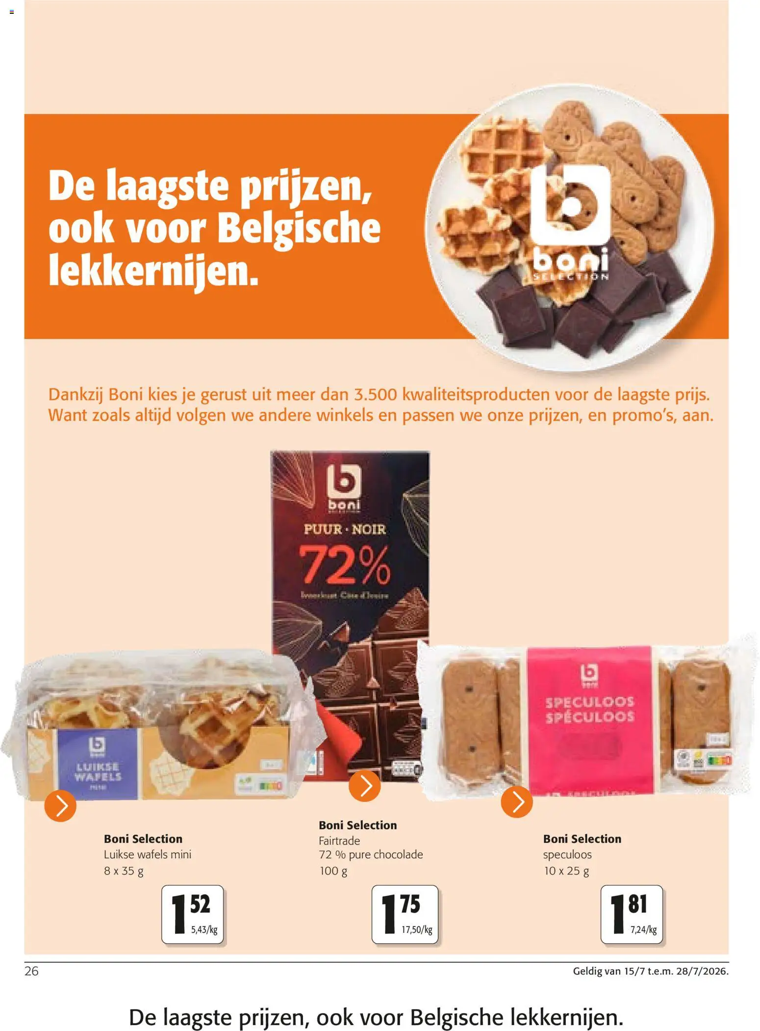 {H1} | Pagina: 26 | Producten: Wafels, Chocolade