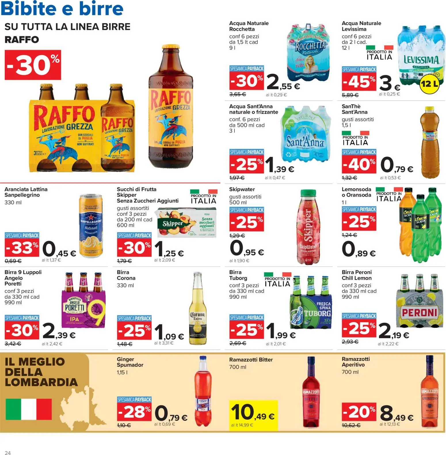 Volantino Carrefour del 13/07/2026 | Pagina: 24 | Prodotti: Cereali, Frutta, Acqua naturale, Bibite