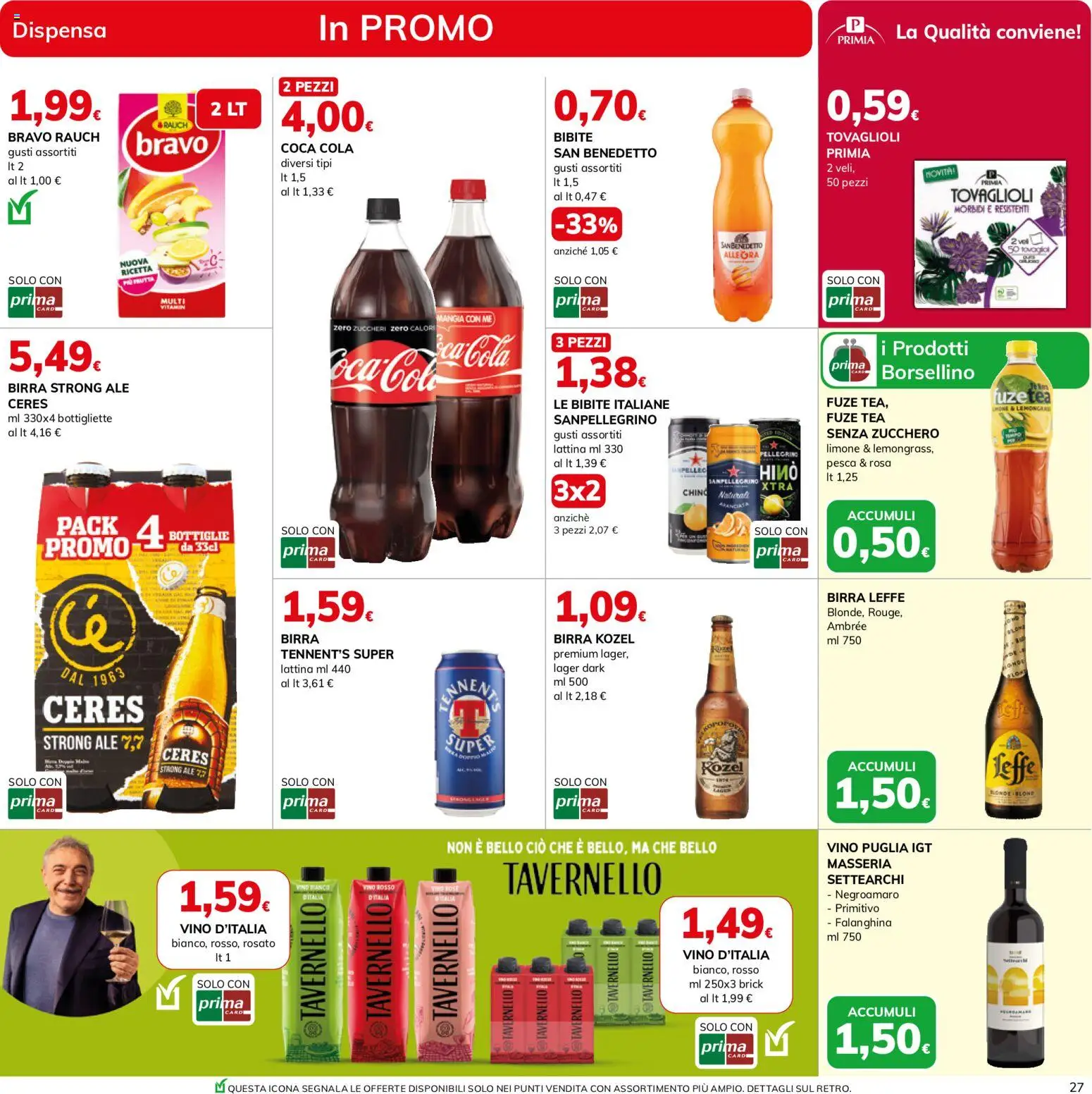Volantino Basko del 29/09/2026 | Pagina: 27 | Prodotti: Tennent's Super, Birra, Zucchero, Vino