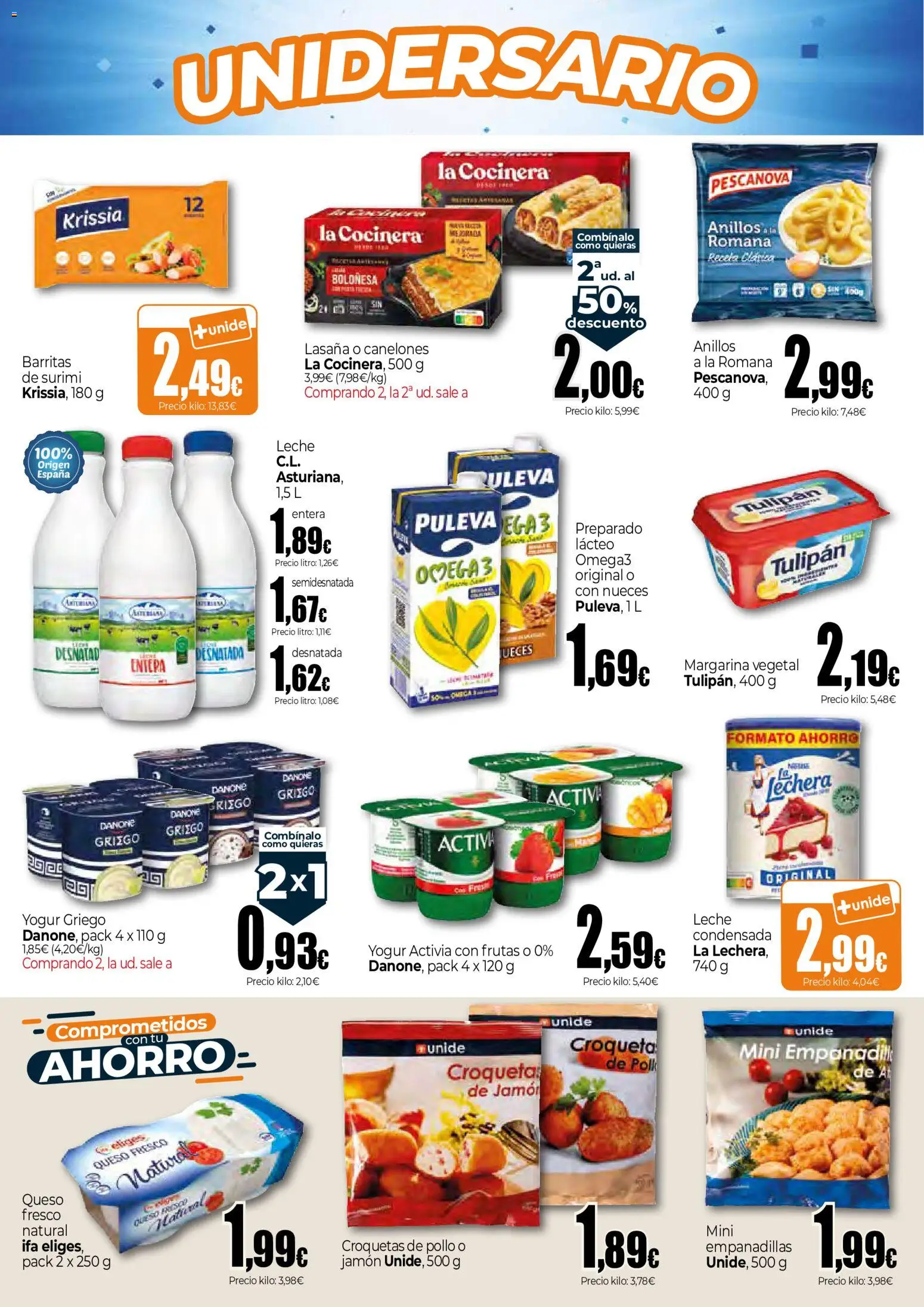 Unide folleto │ válido desde el 01/10/2026 | Página: 4 | Productos: Anillos, Queso, Margarina, Pollo