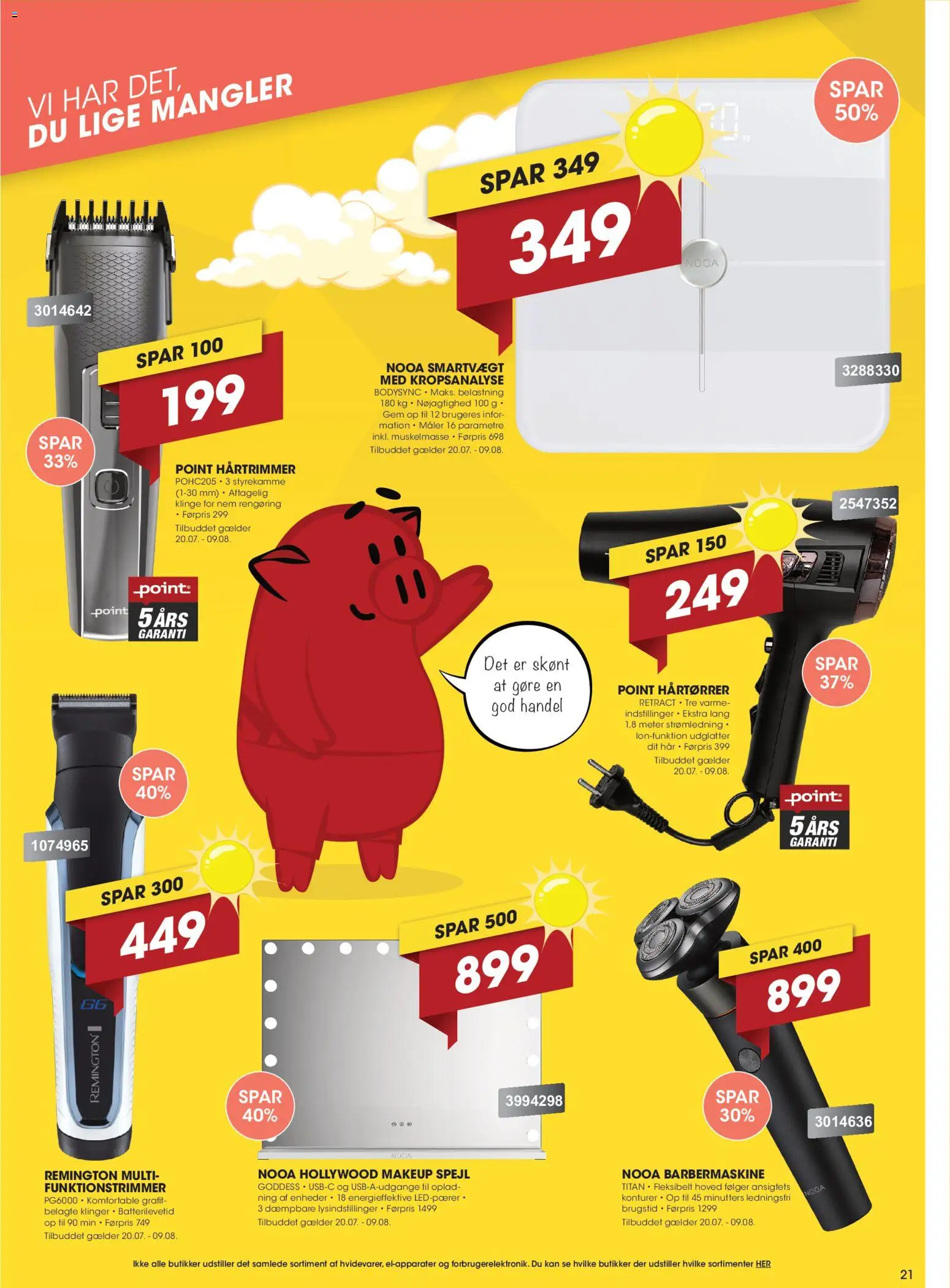 Punkt1 tilbudsavis – gyldig fra 20/07/2026 | Side: 21 | Produkter: Makeup, Barbermaskine, Hårtrimmer, Hårtørrer