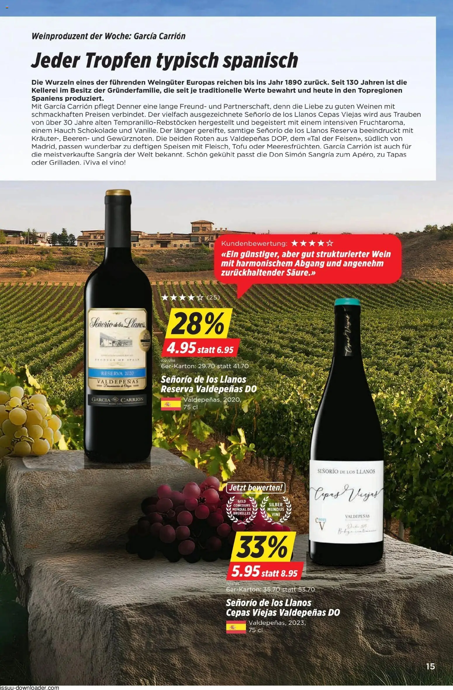 Denner aktionen – gültig ab 25.06.2026 | Seite: 15 | Produkte: Schokolade, Wein