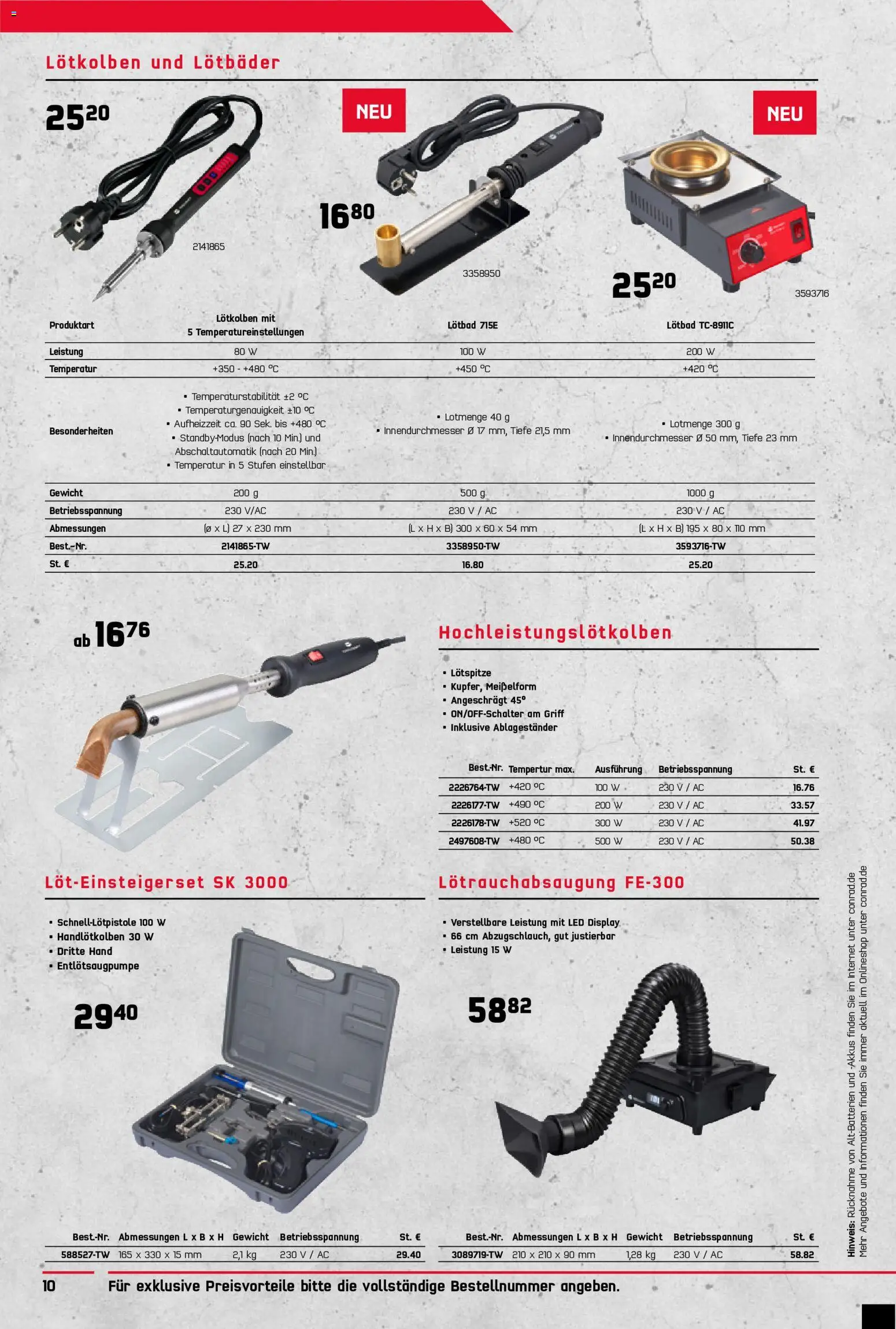 Conrad Toolcraft Katalog – gültig ab 07.09.2026 | Seite: 10 | Produkte: Gewicht