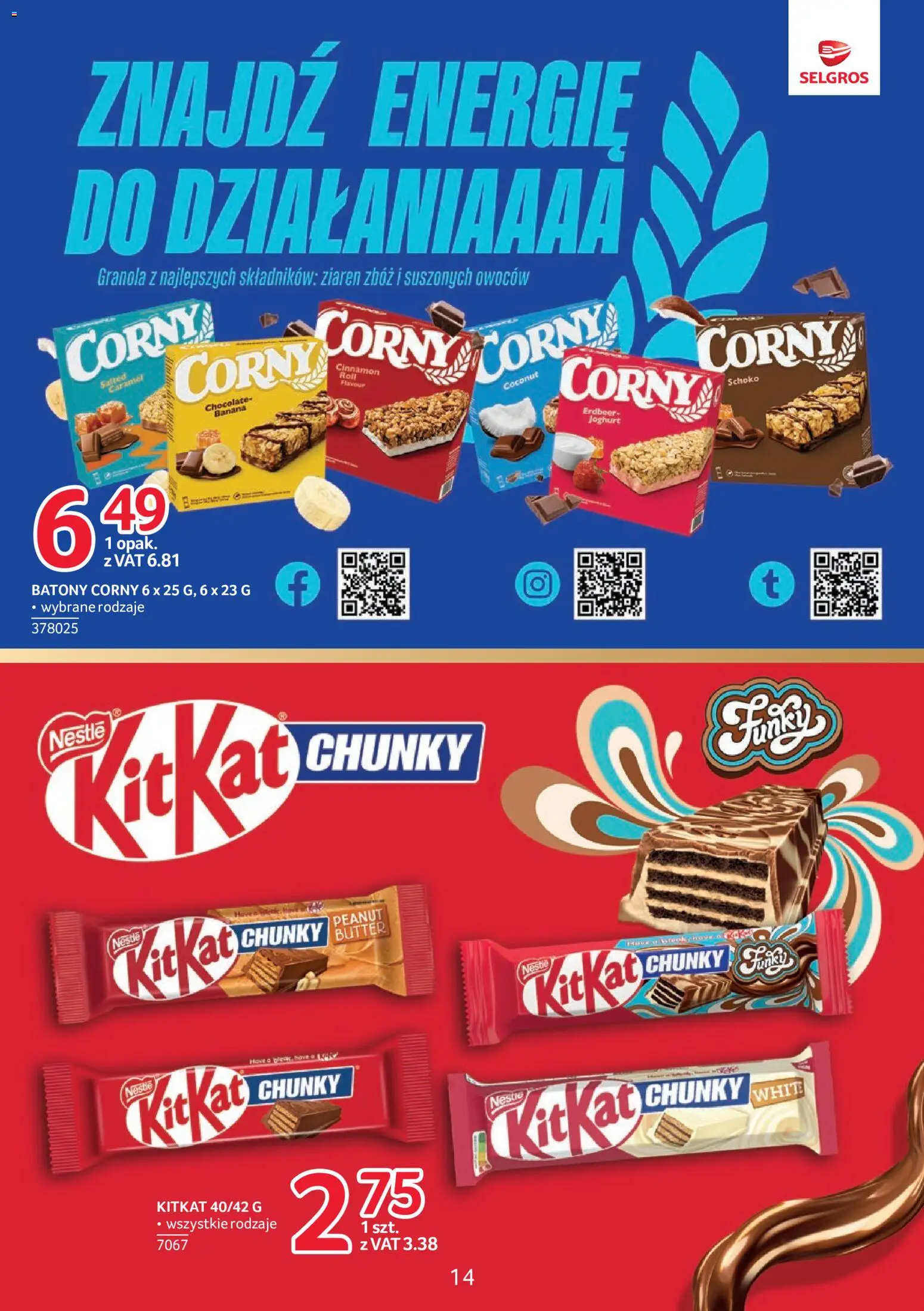 Selgros cash&carry gazetka - Markowe produkty od 02.07.2026 | Strona: 14 | Produkty: Granola