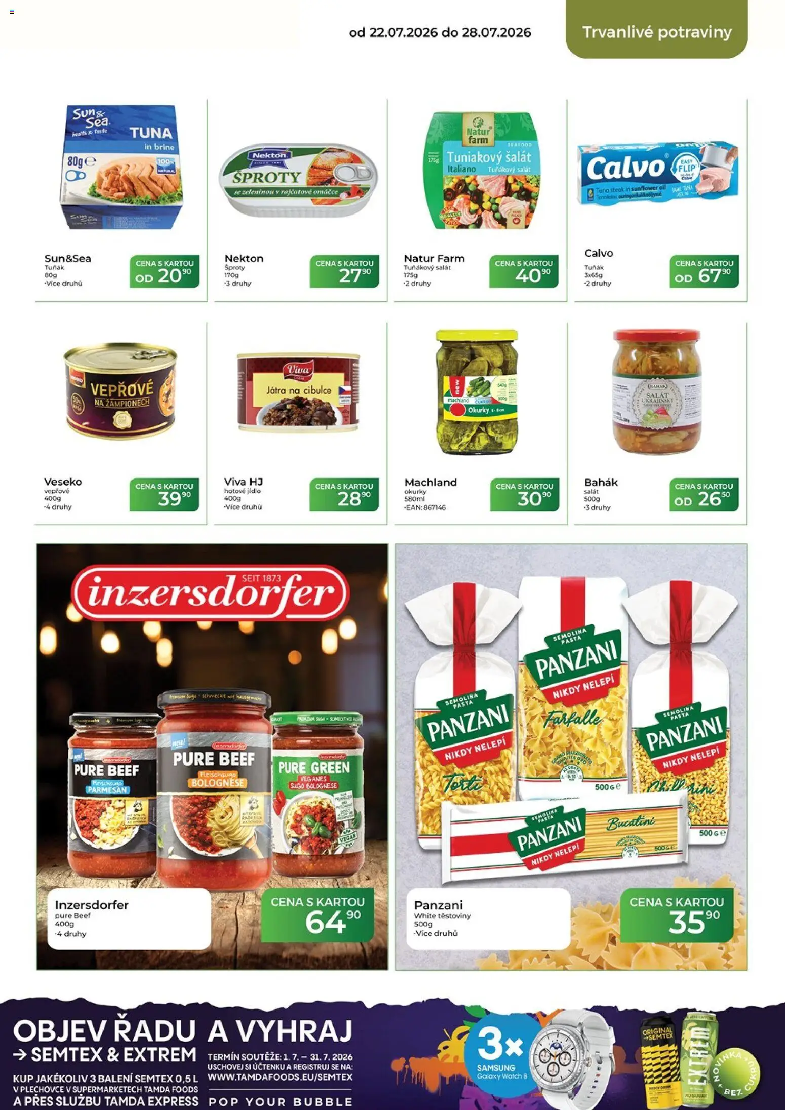 Tamda Foods leták od 22.07.2026 | Strana: 41 | Produkty: Tuňák, Těstoviny, Samsung, Semtex