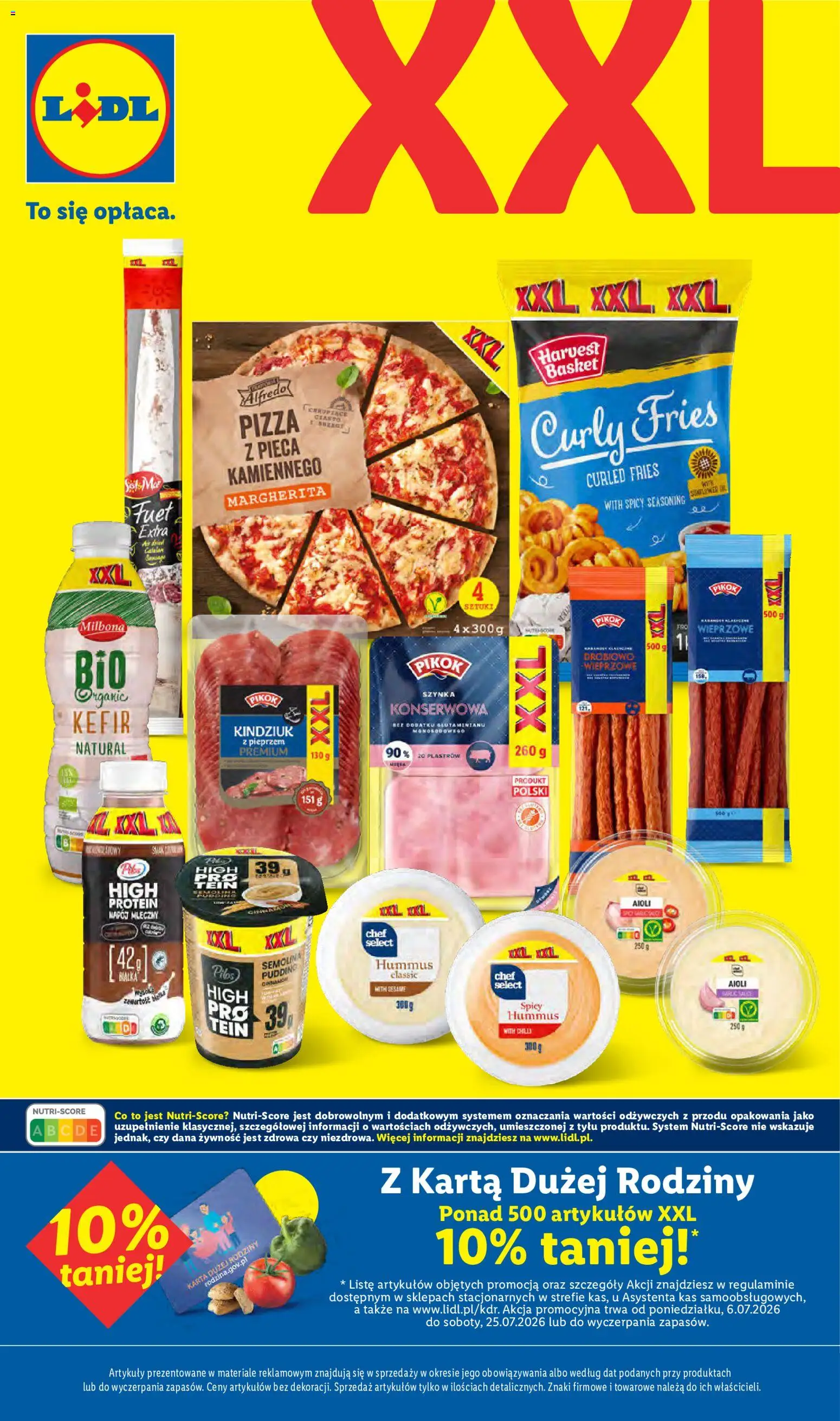 Lidl Katalog od 13.07.2026 | Strona: 55 | Produkty: Karta, Kabanosy, Hummus, Pizza