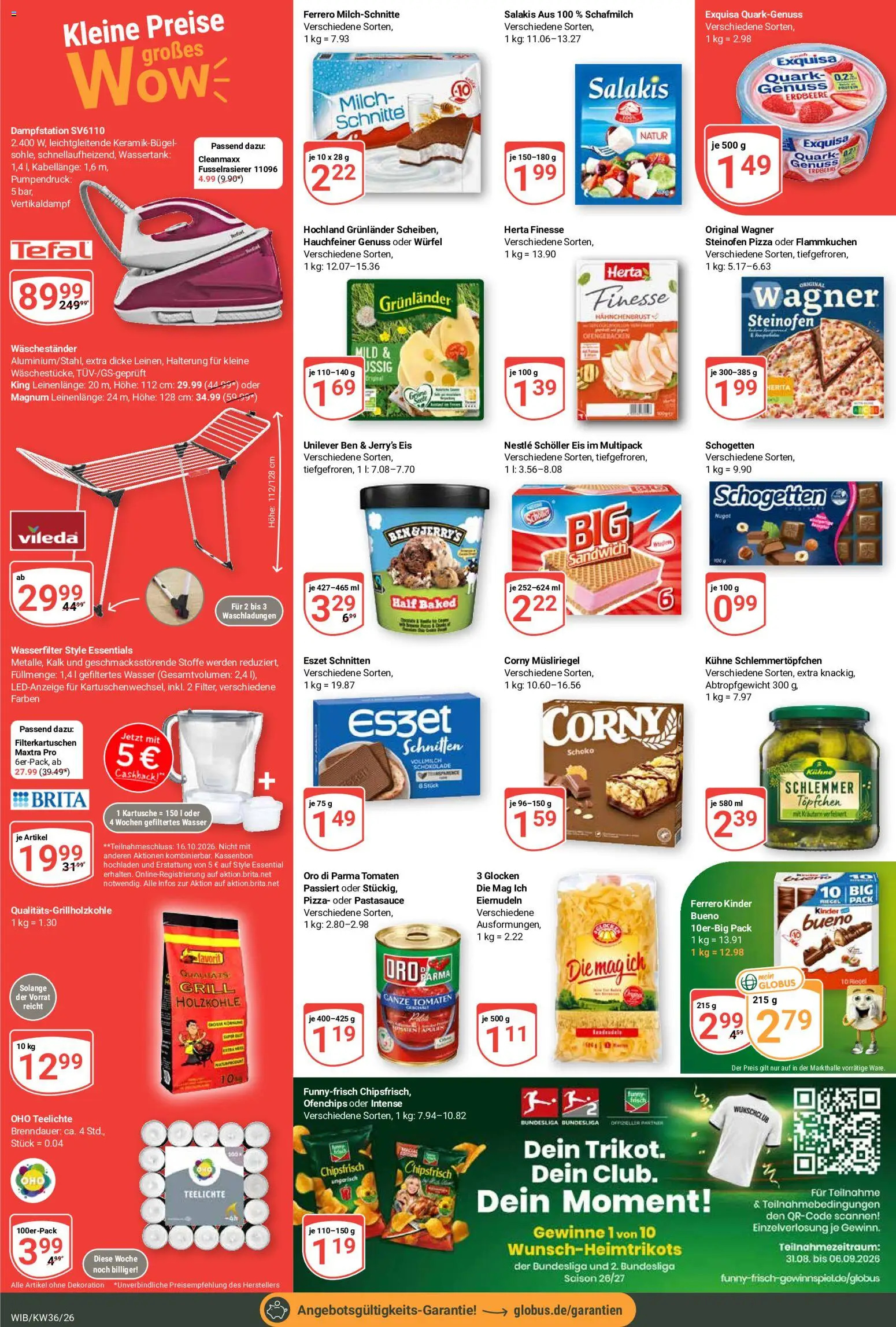 Globus Prospekt Wiesbaden-Nordenstadt – gültig ab 31.08.2026 | Seite: 6 | Produkte: Grill, Milch, Schokolade, Ferrero milchschnitte